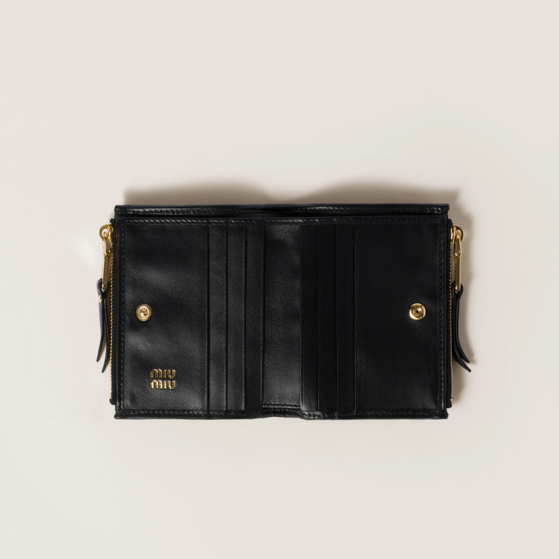 Miu Miu Small wallet in matelassé nappa leather outlook
