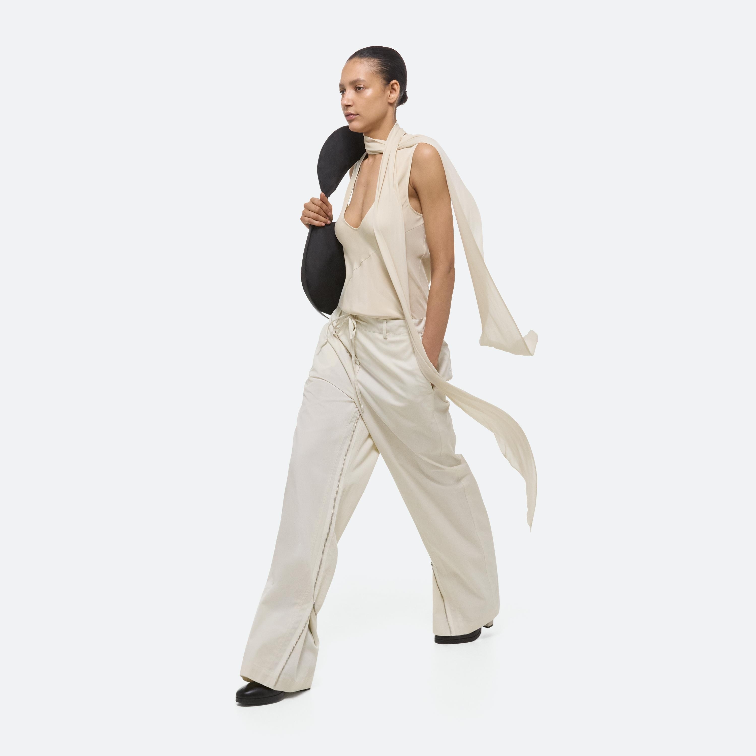 WIDE LEG GUSSET PANTS - 7
