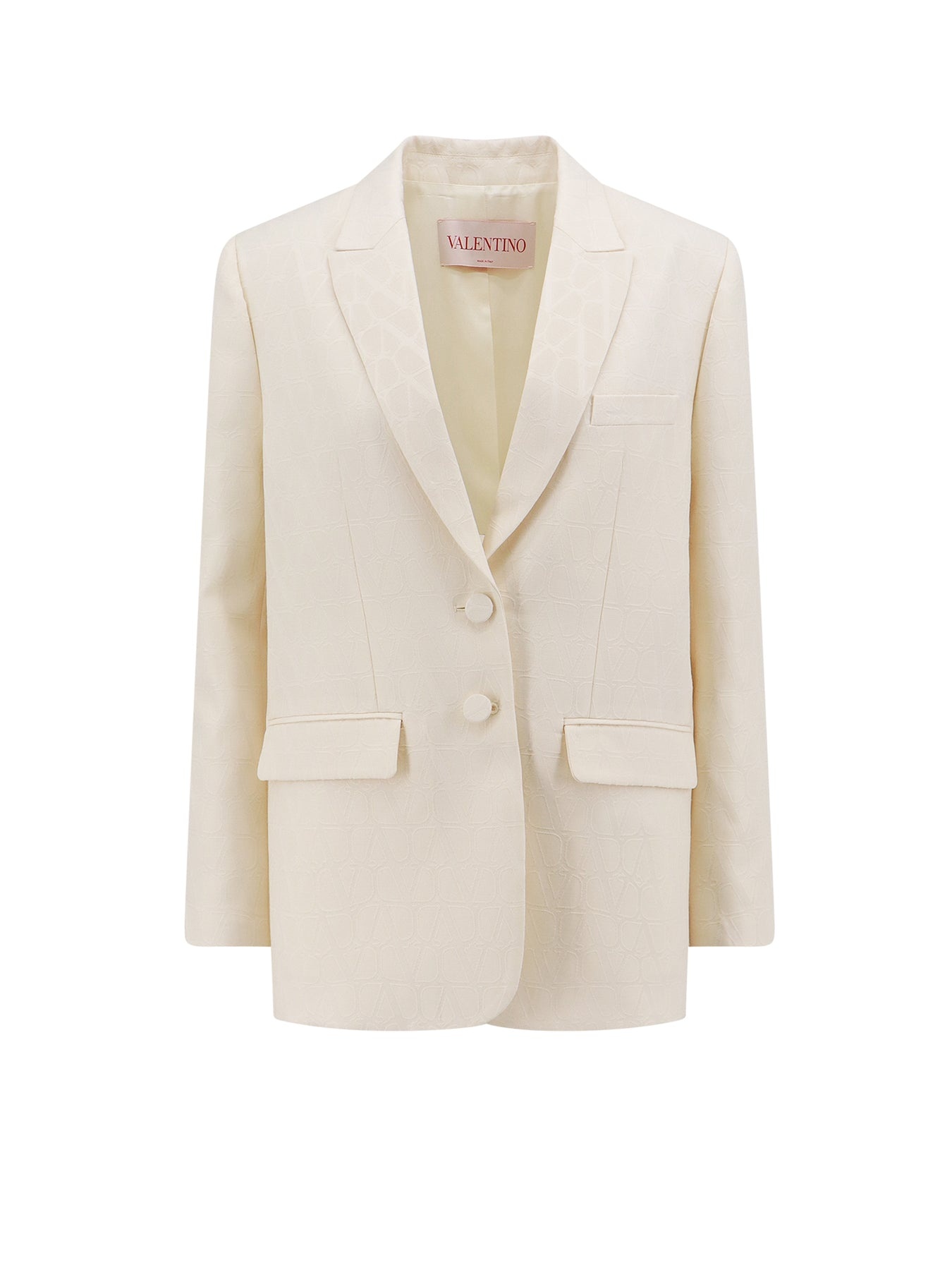 Wool and silk blazer with Toile Iconographe motif - 1