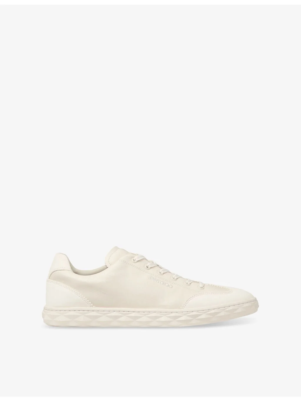 Diamond Light Logo-Embossed Leather Low-Top Trainers - 1