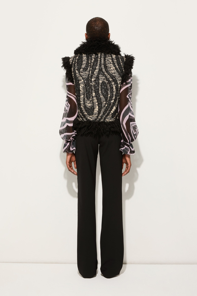 TWEED WAISTCOAT WITH FUR DETAILS 4