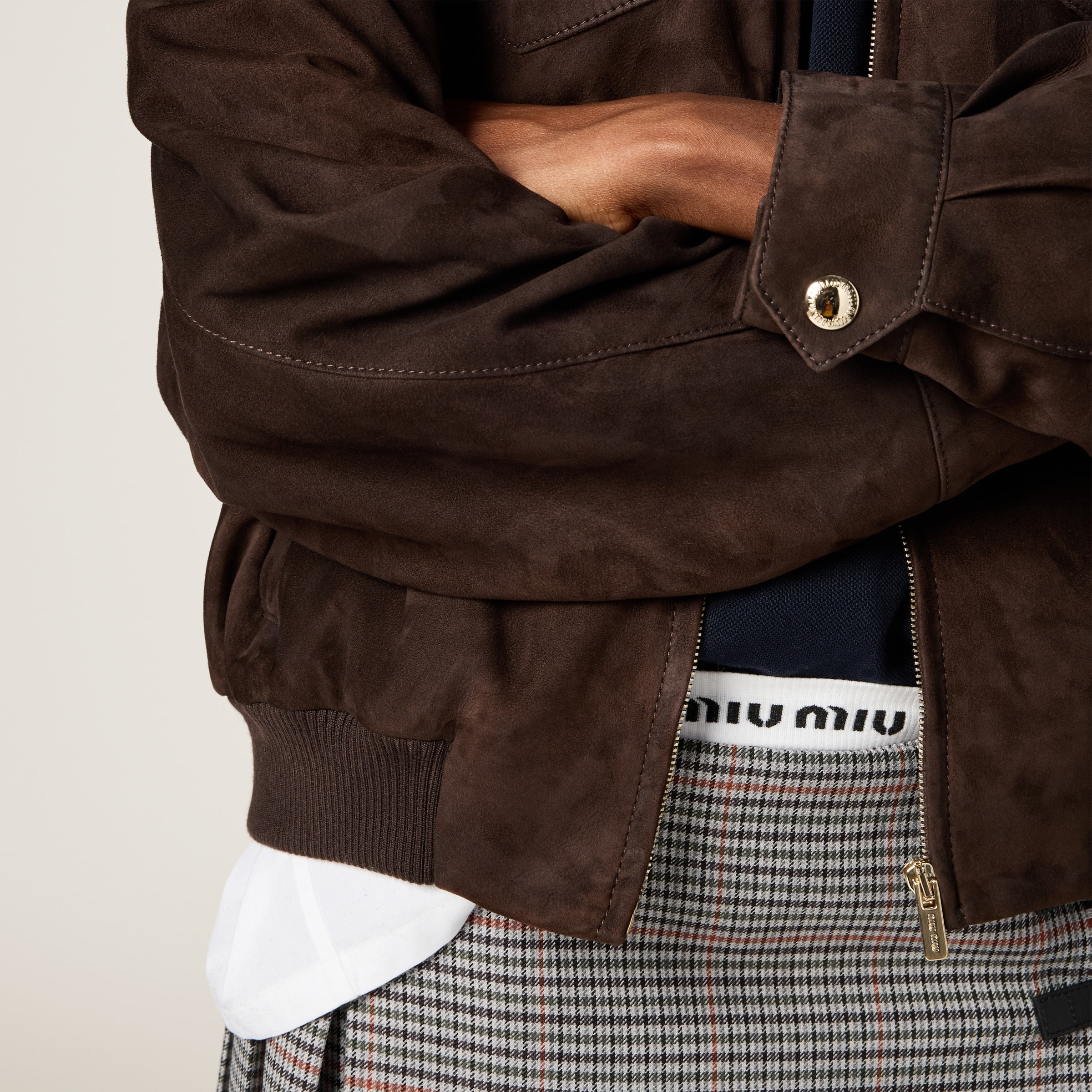 Suede nappa leather jacket - 5