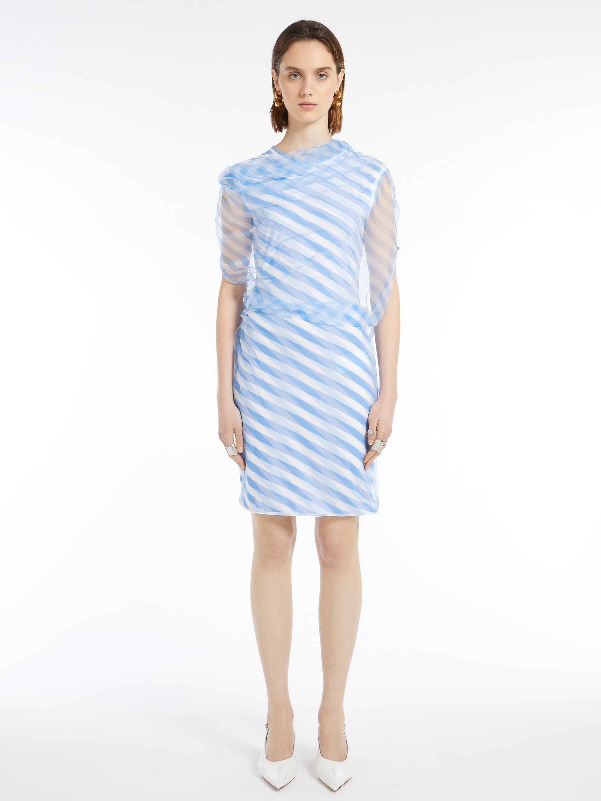 ORESTE Double-layer op-art dress - 3