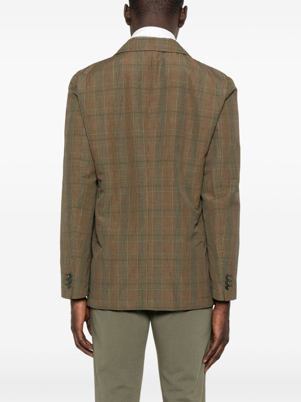plaid-check blazer - 4