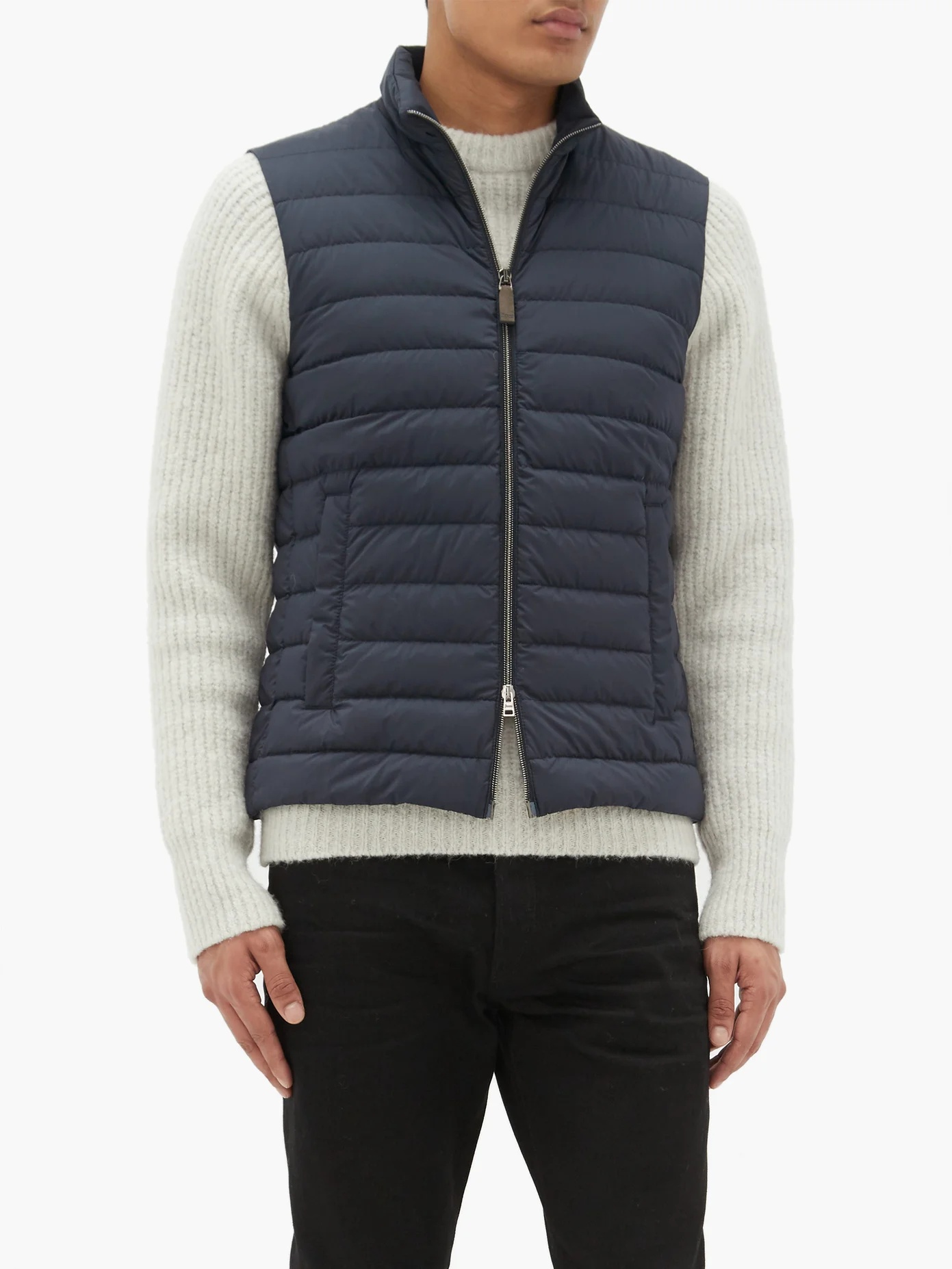 High-neck quilted down gilet - 2