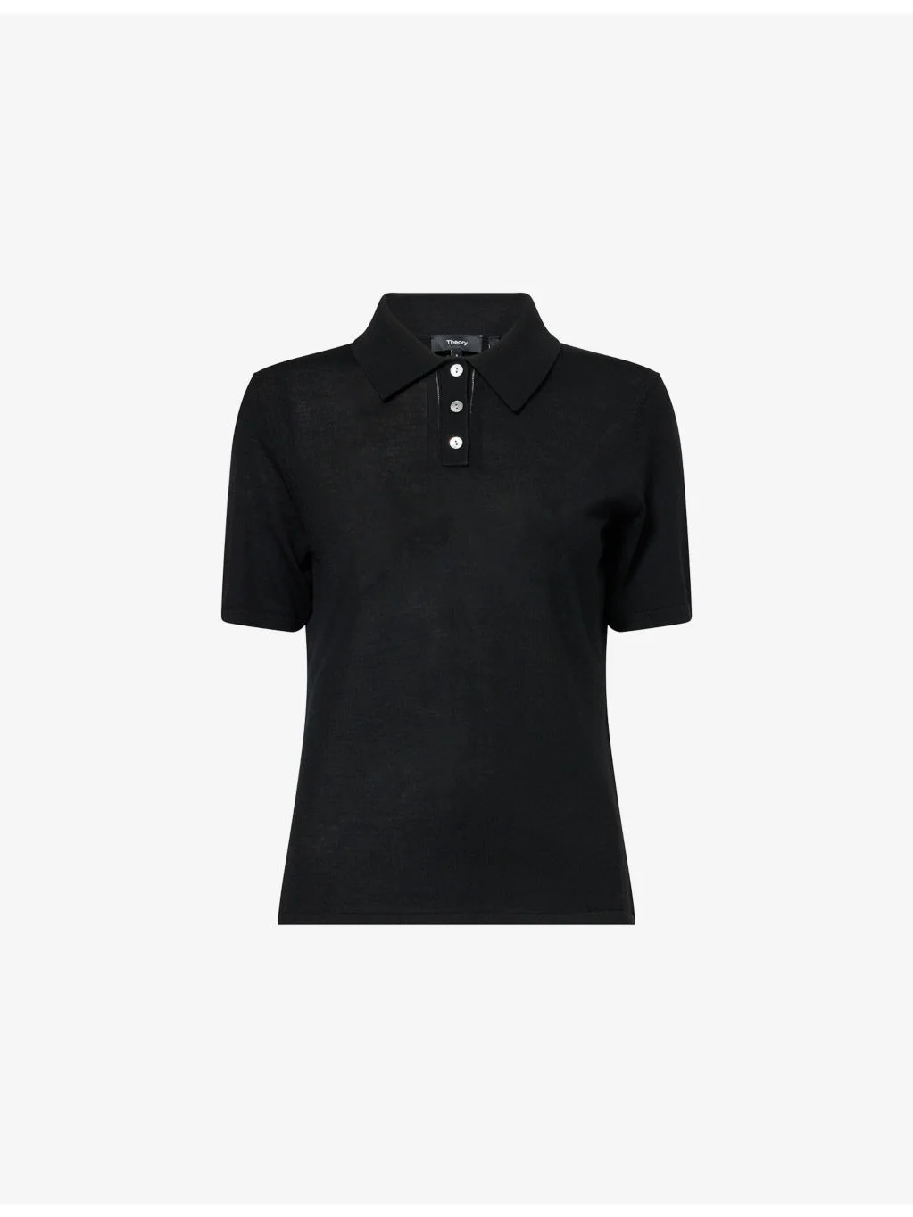 Pointelle Polo Wool Top - 1