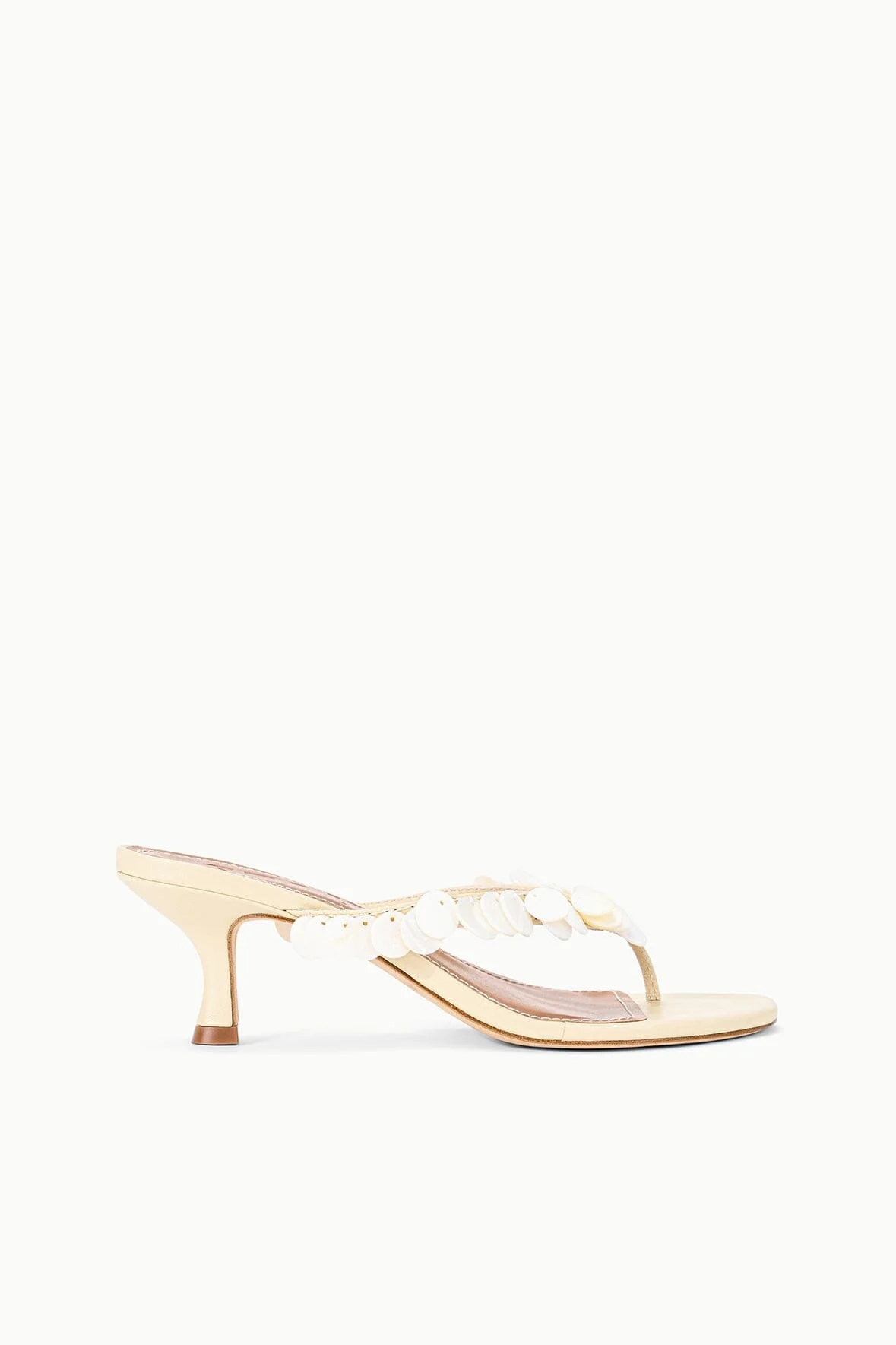 STAUD FREJA KITTEN HEEL CREAM - 1
