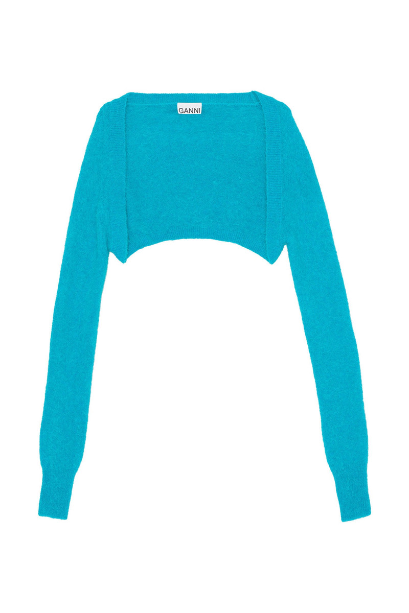 BLUE BRUSHED ALPACA BOLERO 1