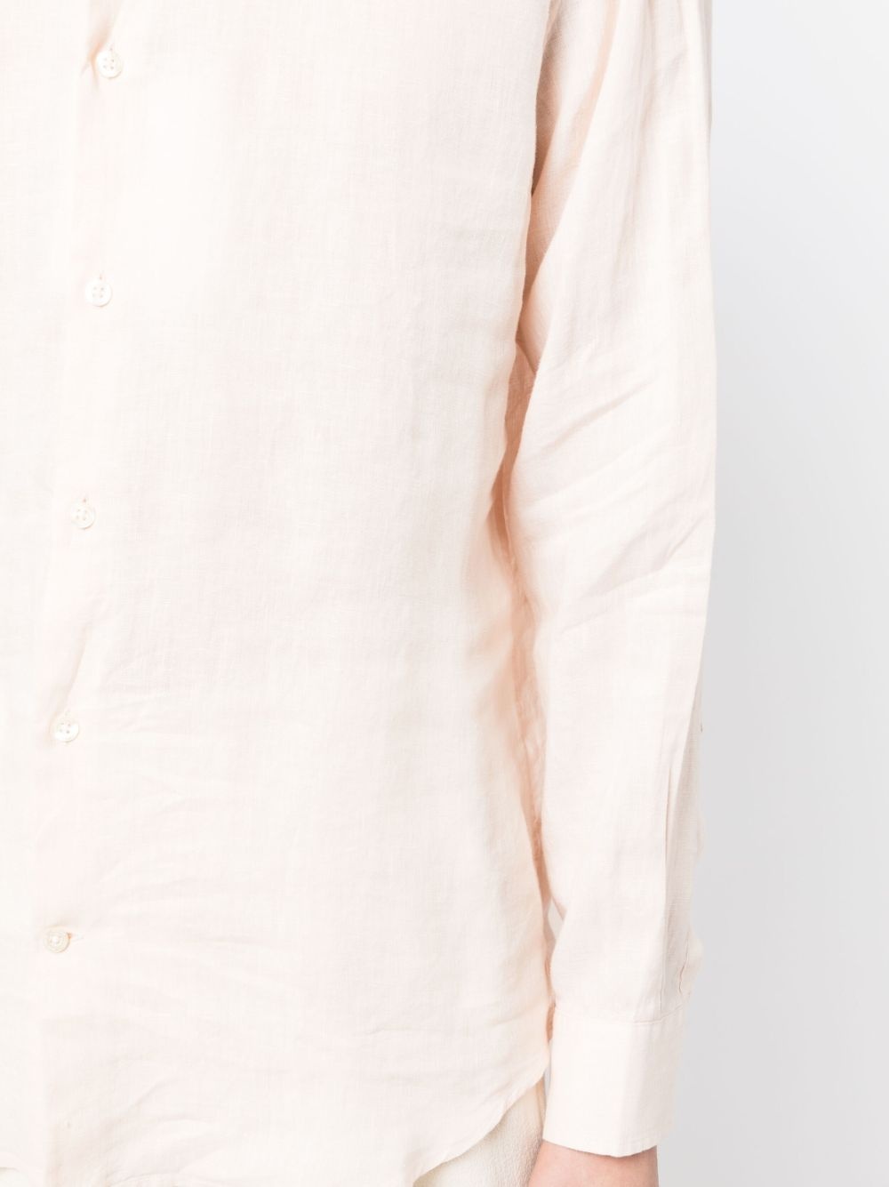 long-sleeved linen shirt - 5