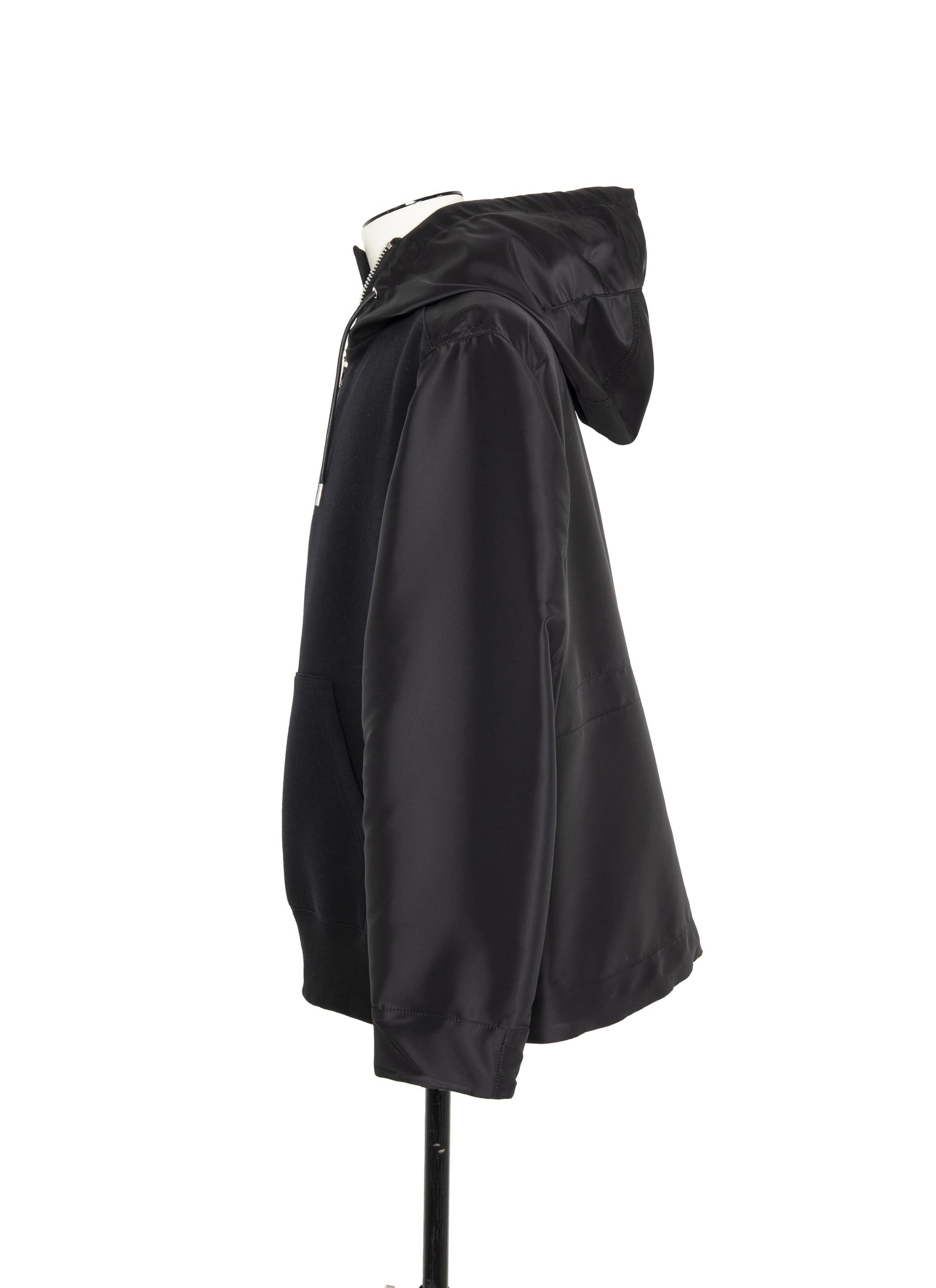 sacai Nylon Twill x Sponge Sweat Hoodie | REVERSIBLE