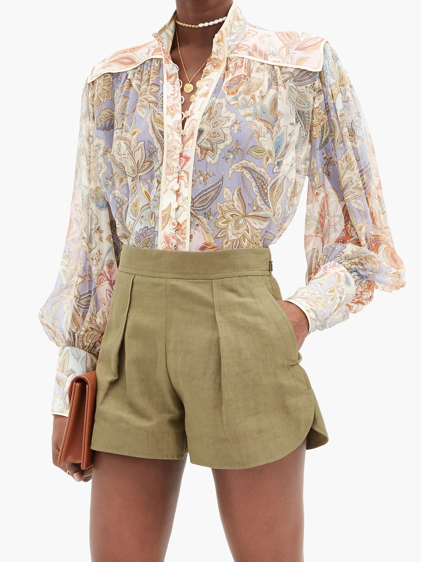 Lucky Bound floral-print silk chiffon blouse - 2