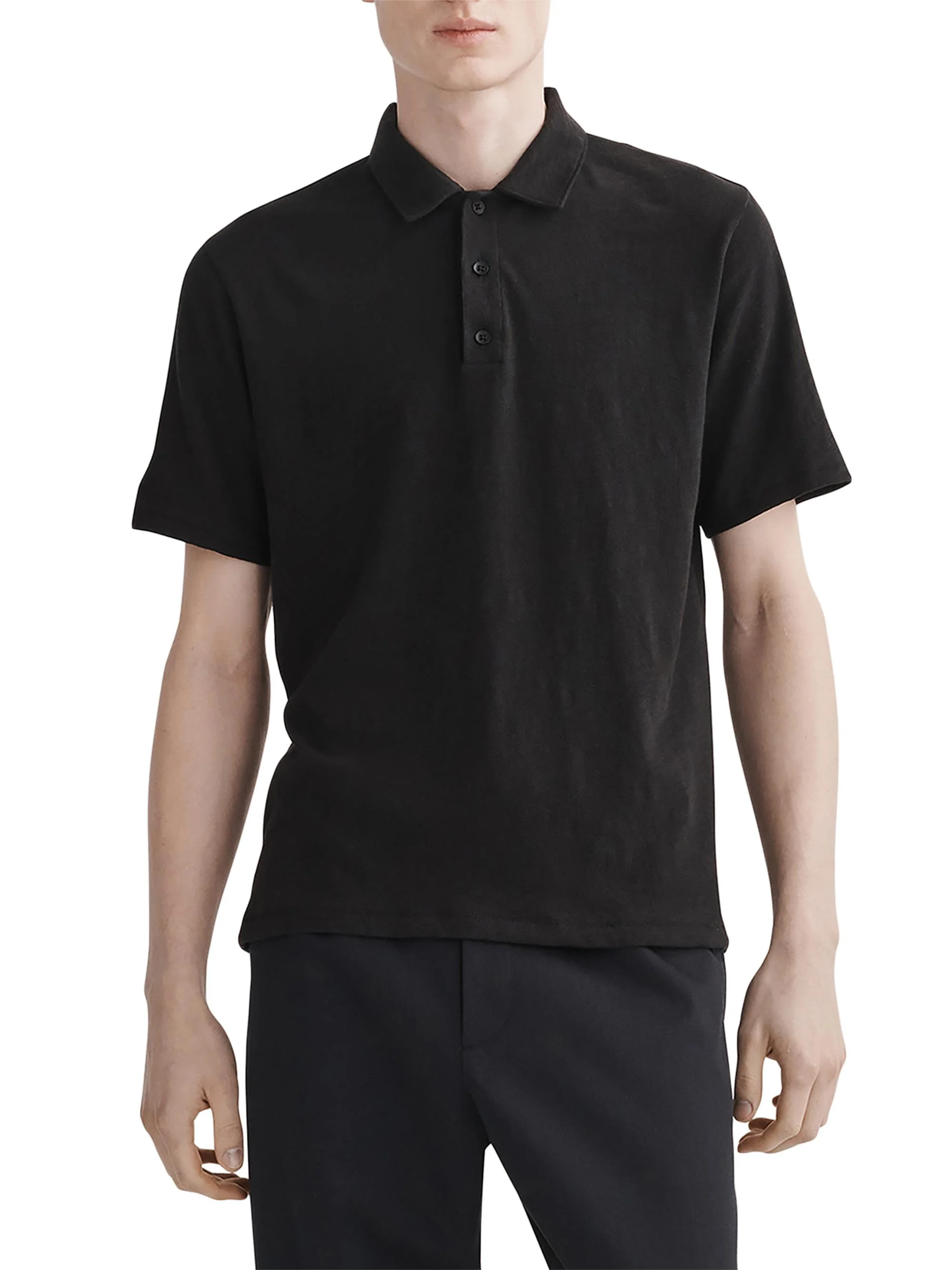 Men's Classic Flame Polo Shirt - Black - 1