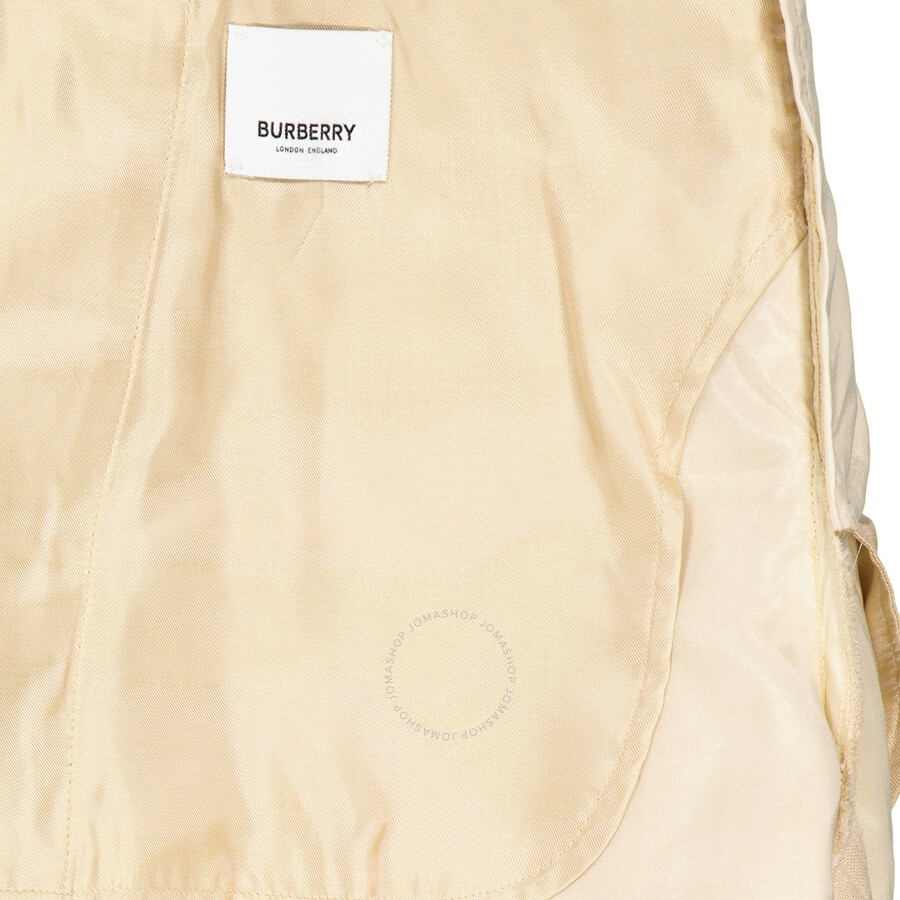 Burberry Addison Wool Silk Linen Stripe Detail Tailored Trousers - 7