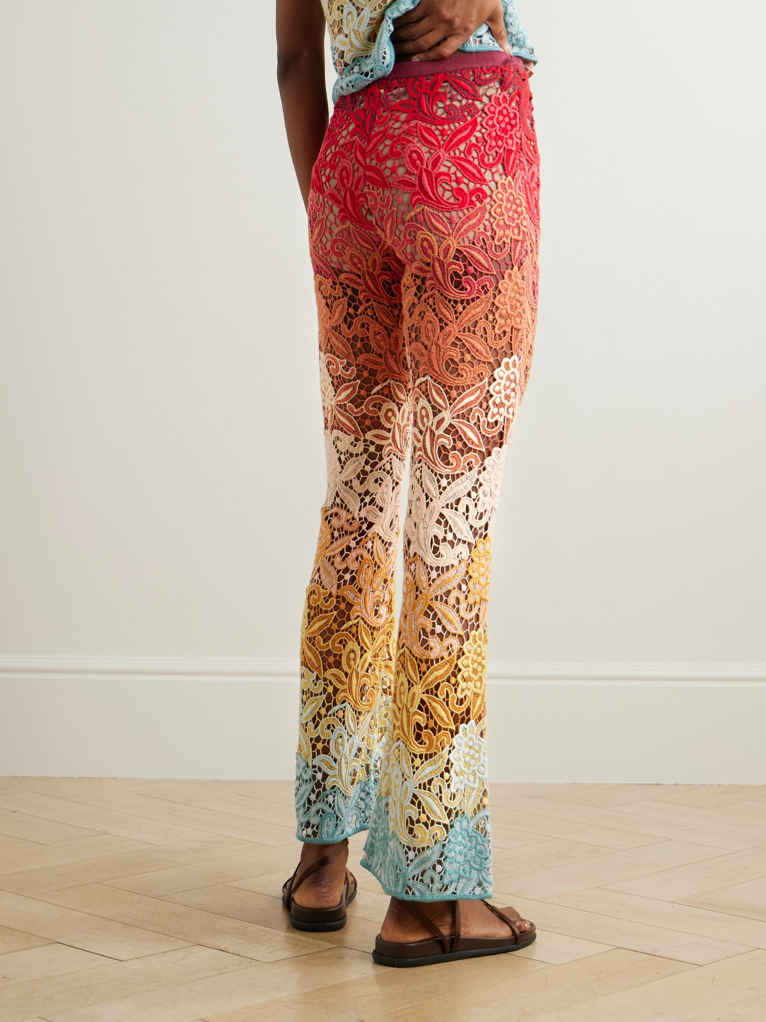 Macramé flared pants Multi - 3