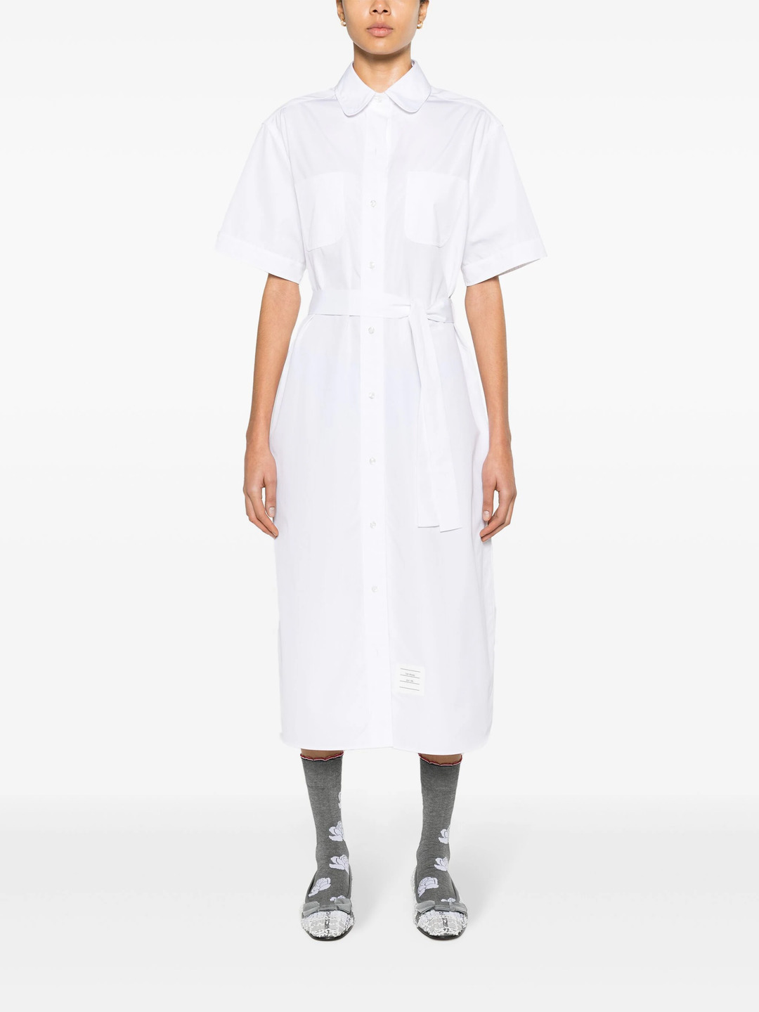 Solid Poplin Midi Shirt Dress - 2