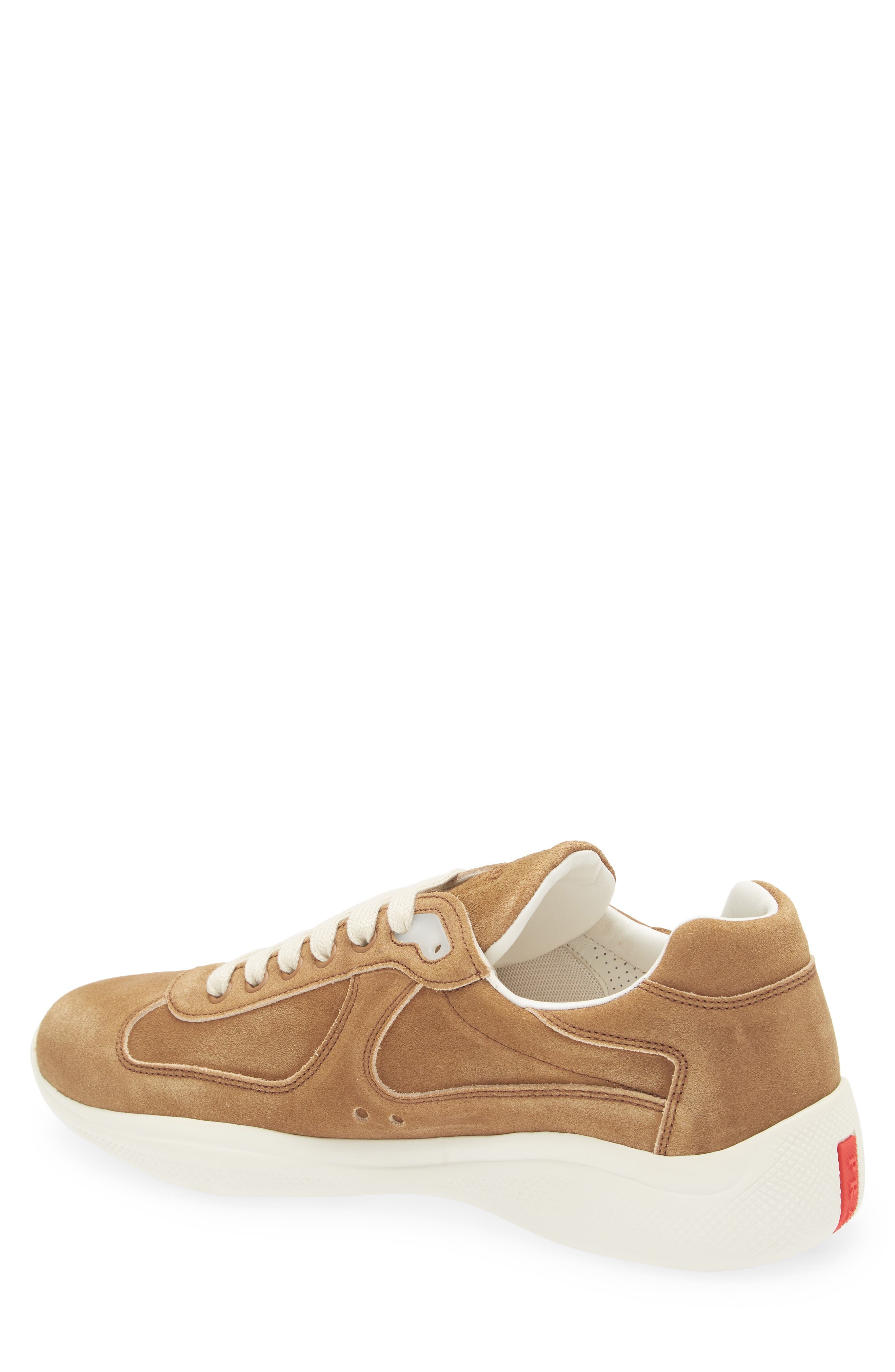 Prada America's Cup Suede Sneaker in Cannela at Nordstrom - 2