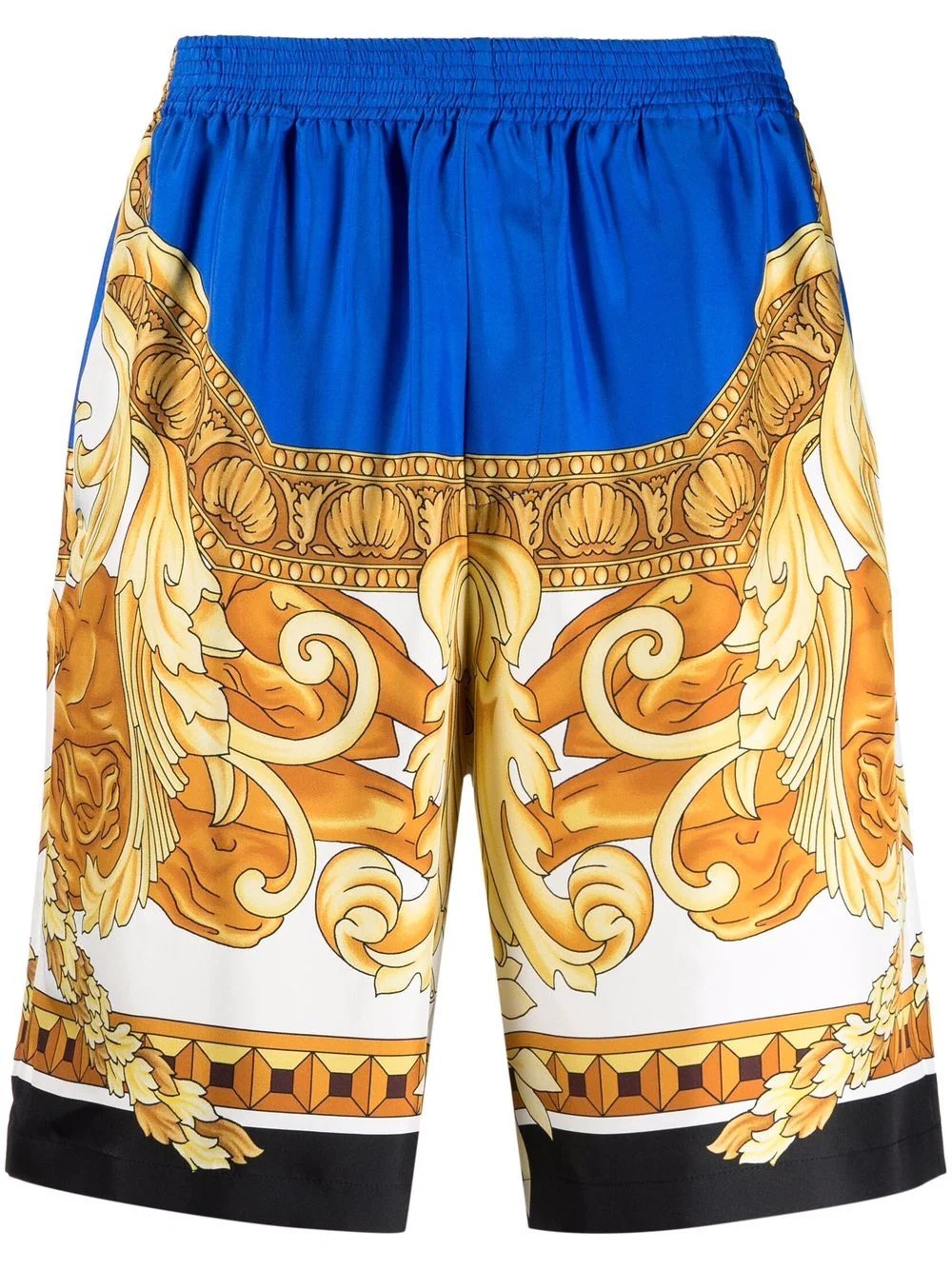 baroque-pattern knee-length shorts - 1