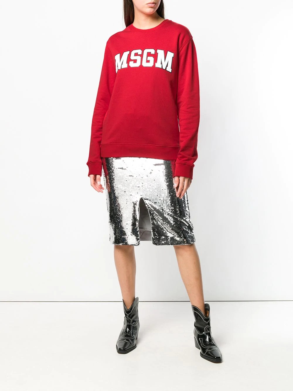 logo print sweatshirt - 2