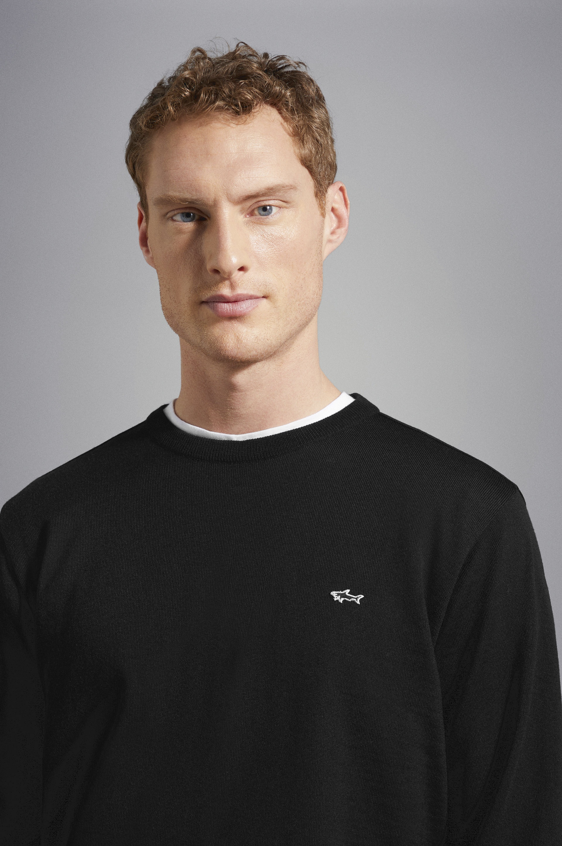 WOOL SWEATER WITH SHARK BADGE - 4