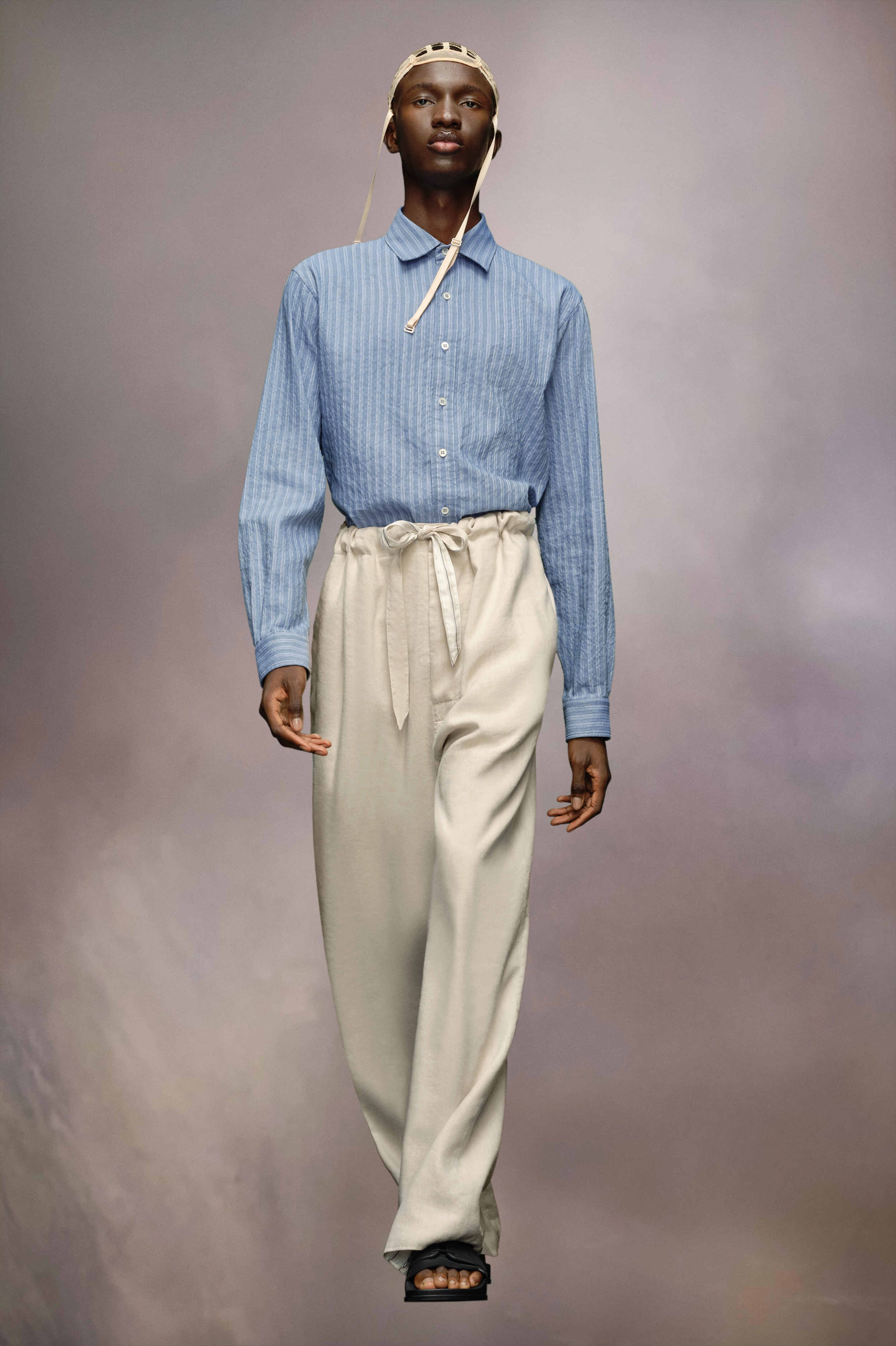 Fluid linen trousers - 1