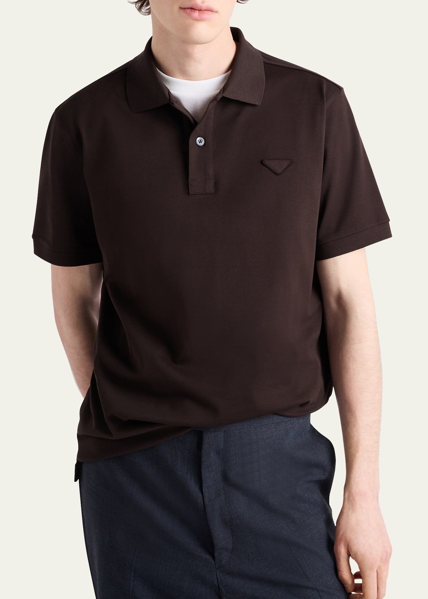 Men's Slim Pique Knit Logo Polo - 4