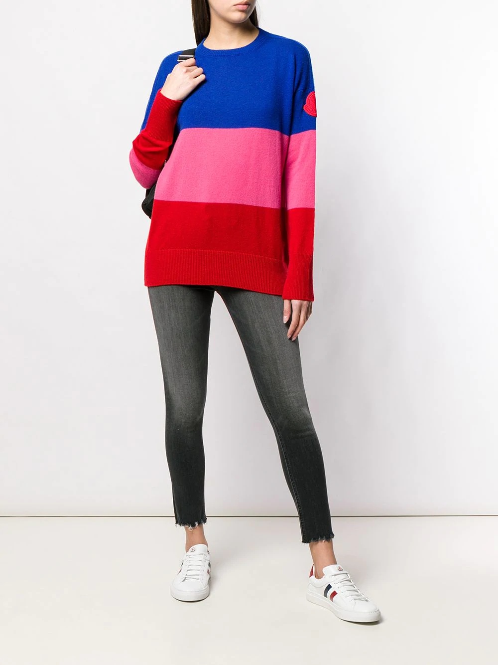 colour-block cashmere jumper - 2