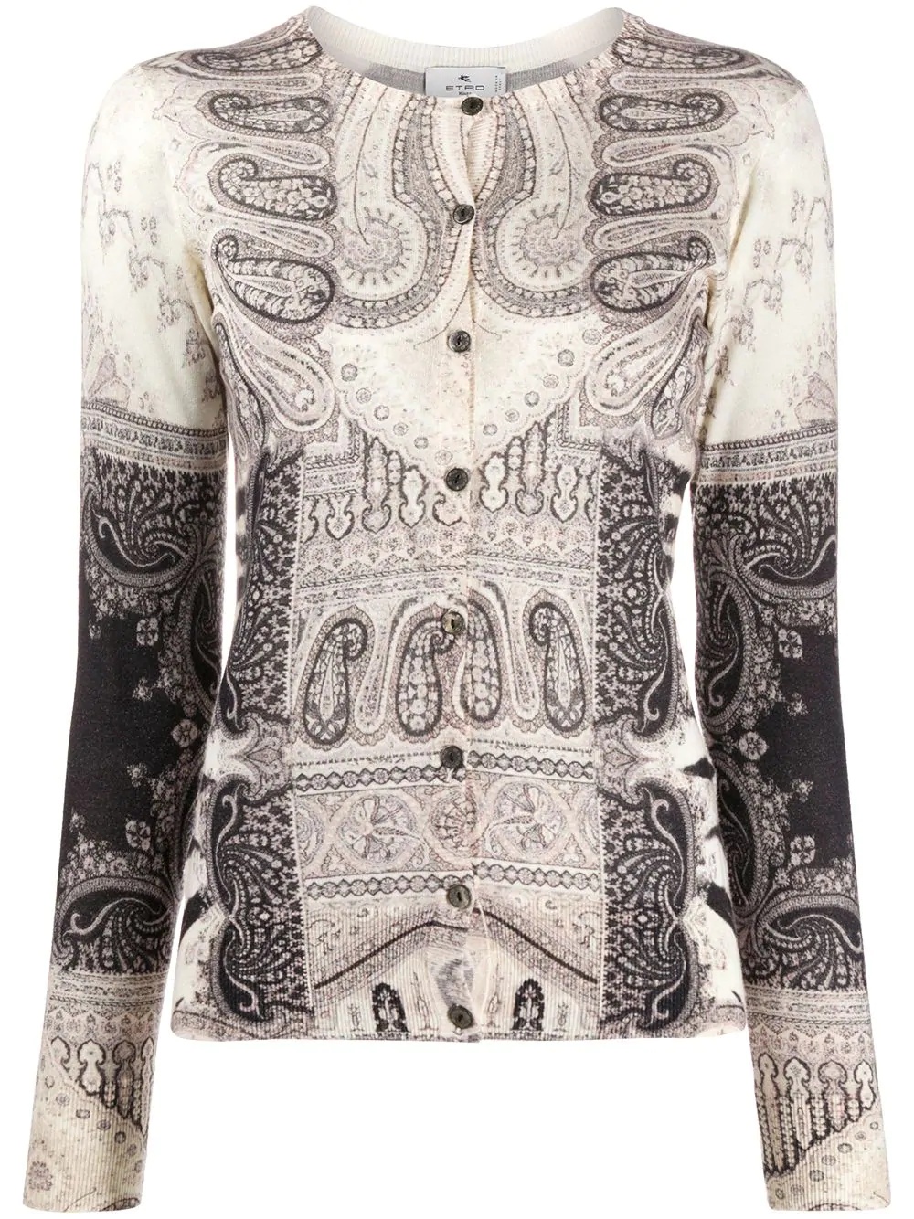 paisley print knitted jumper - 1