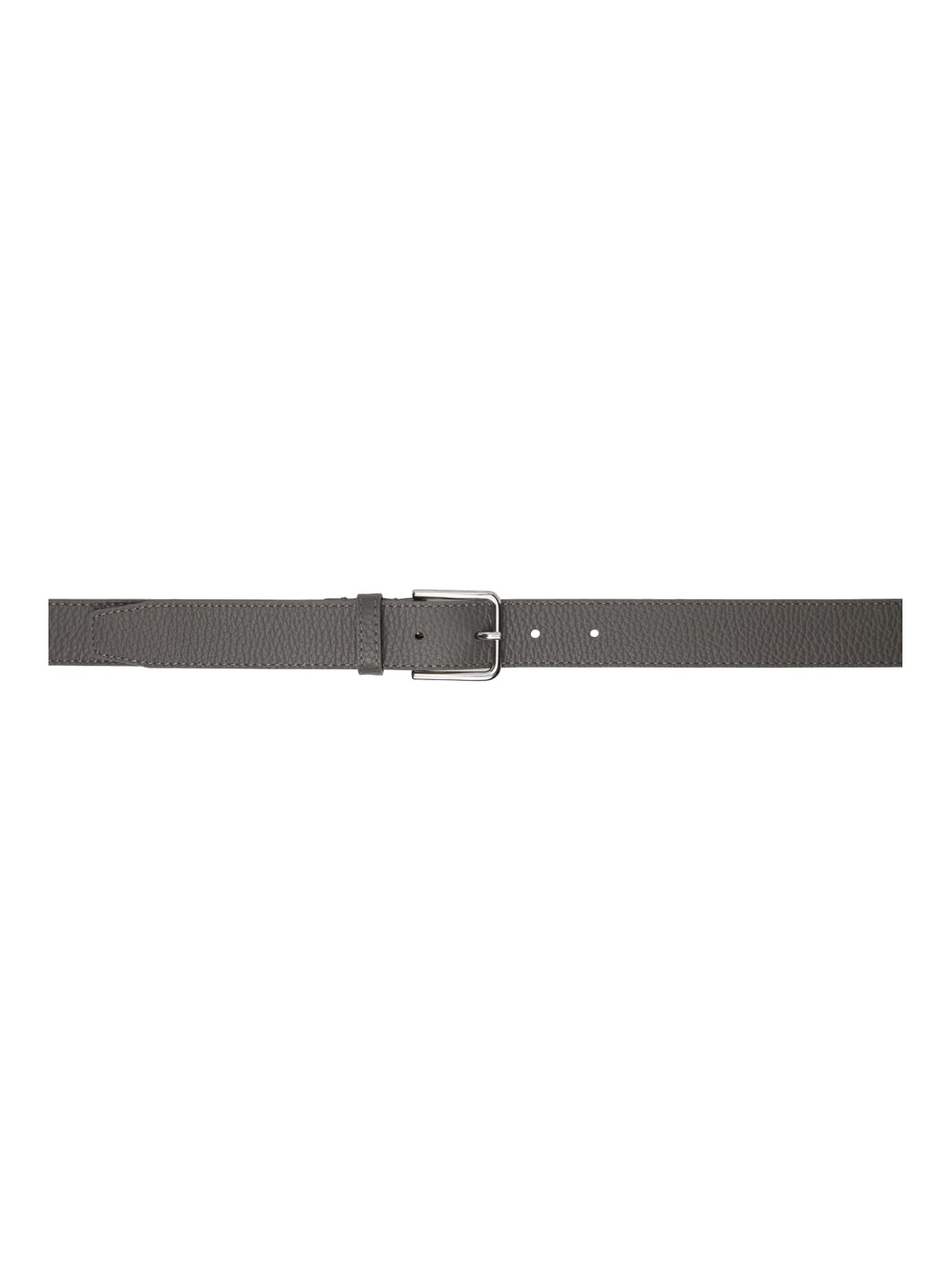 Gray Toni Pebbled Leather Belt - 1