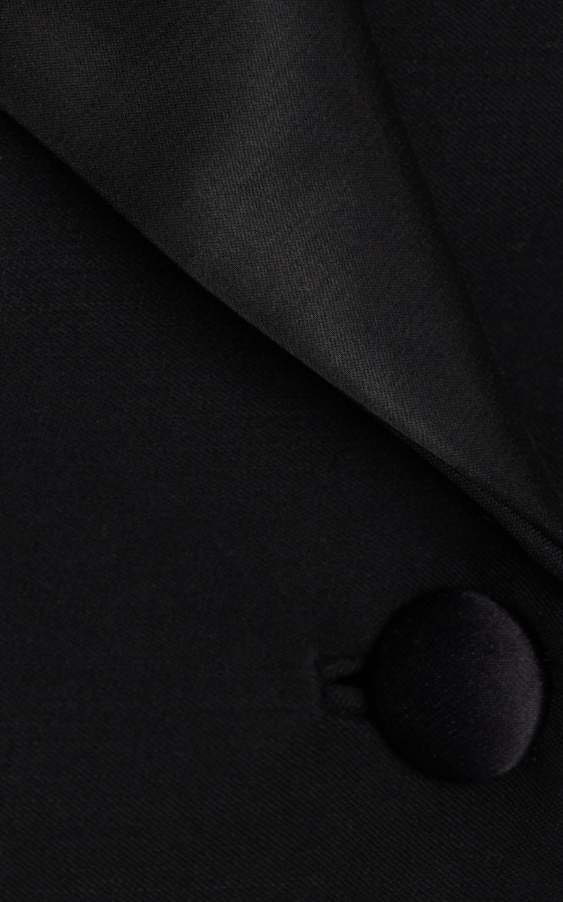 Cropped Wool Blazer Jacket black 7