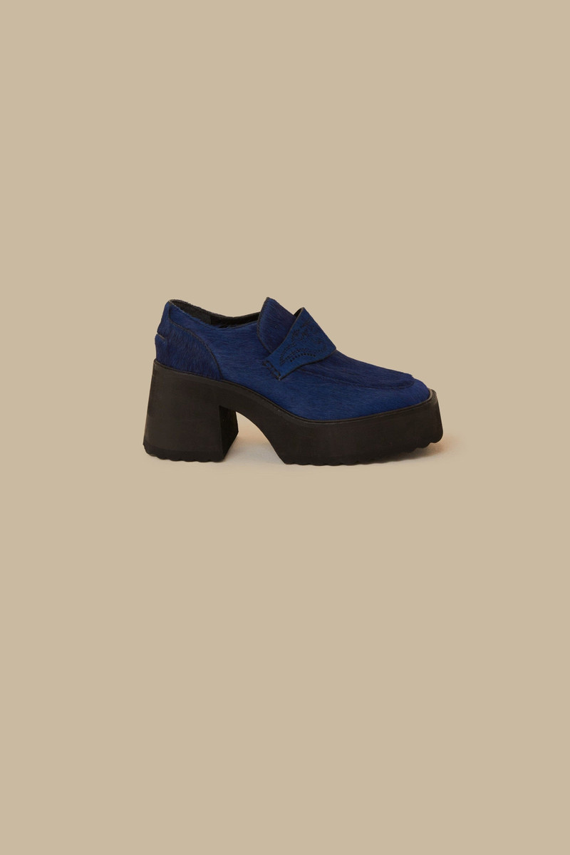 FARM RIO Royal Blue Platform Loafer outlook