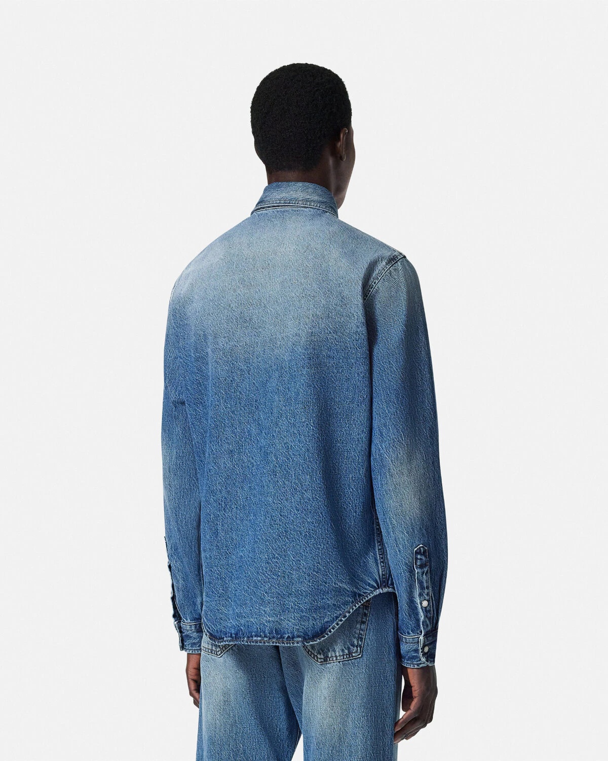 Versace Milano Stamp Denim Shirt - 5