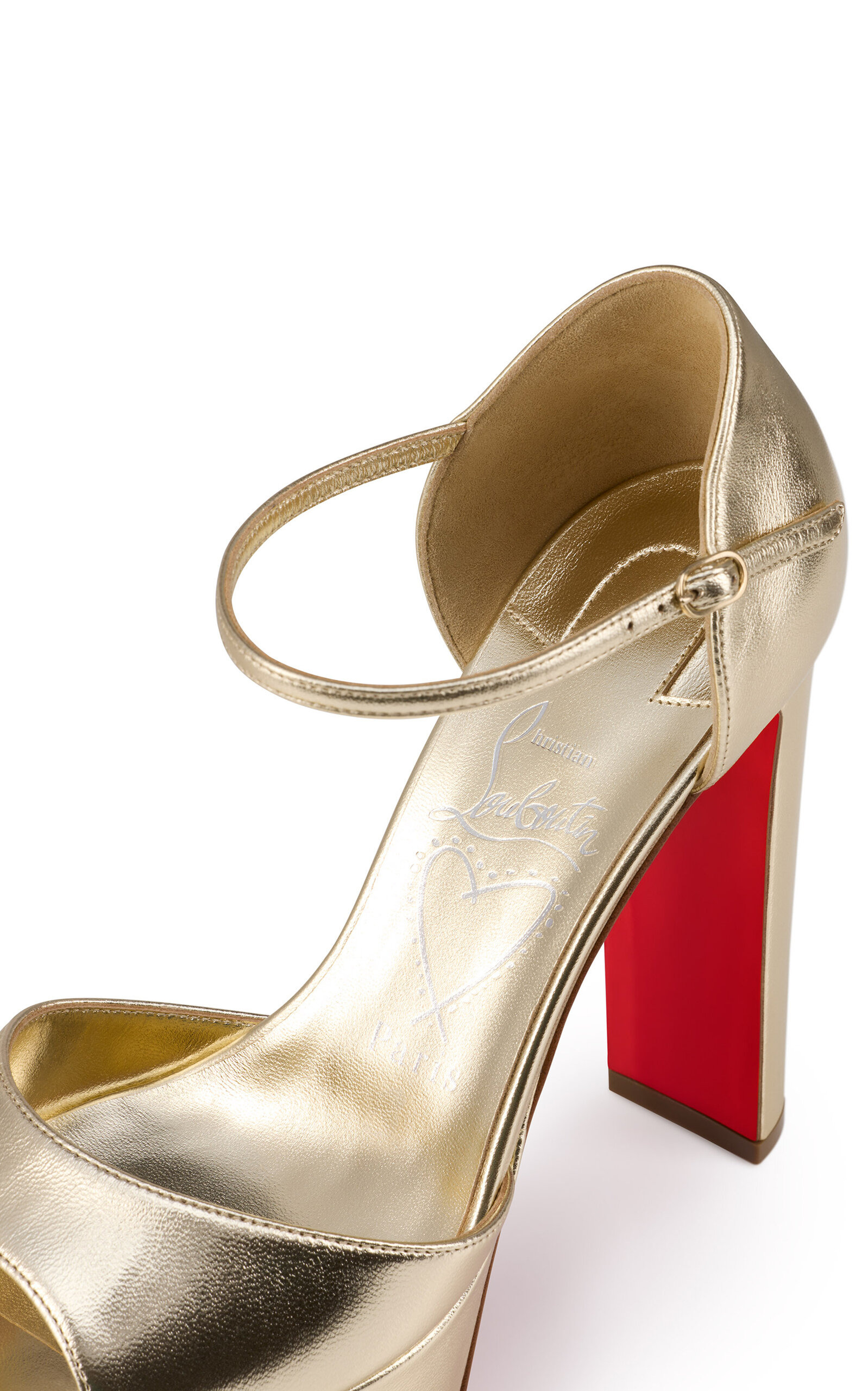 Sandaloo 130mm Metallic-Leather Platform Sandals gold - 4