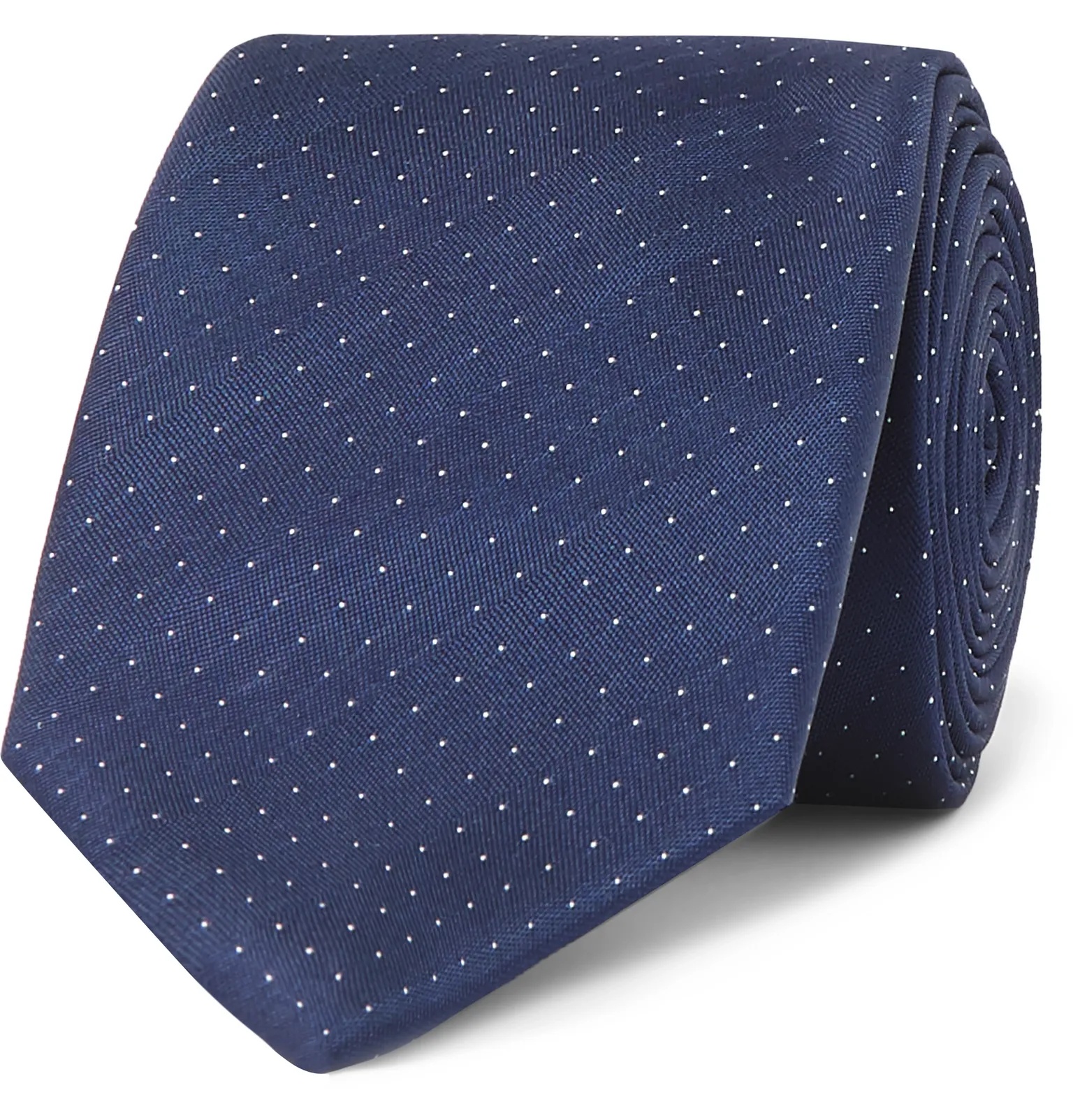 6cm Pin-Dot Silk-Satin Tie - 1