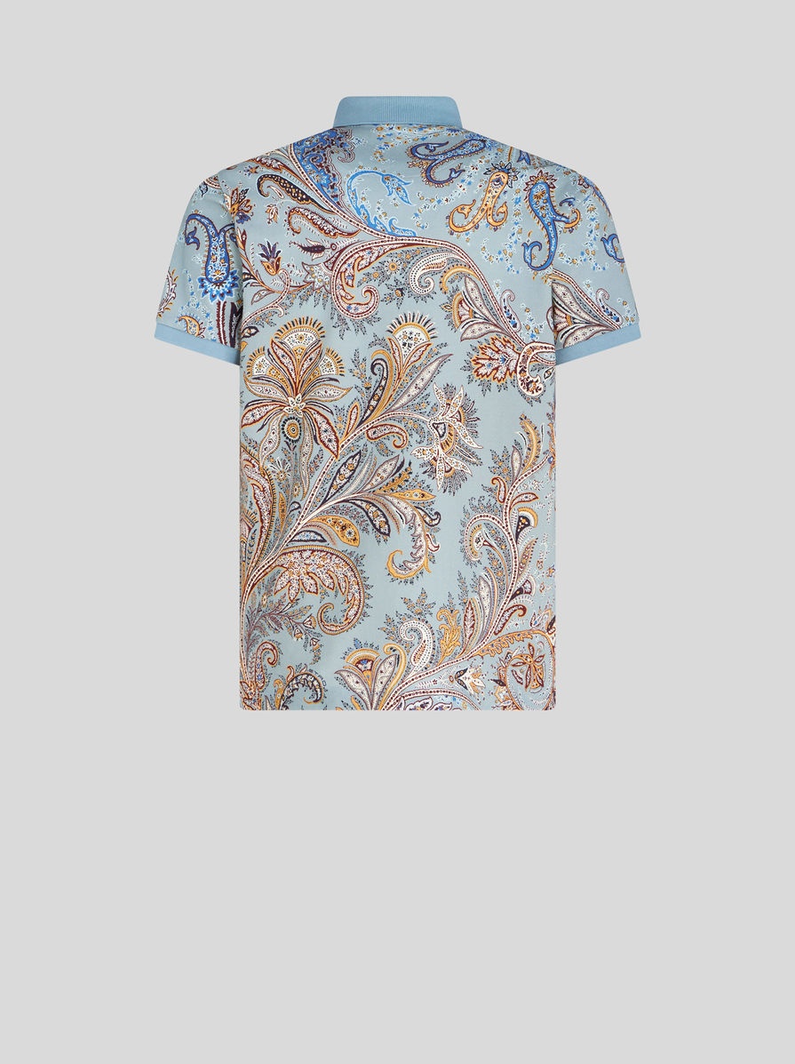 MULTICOLOURED PAISLEY POLO SHIRT WITH LOGO - 5