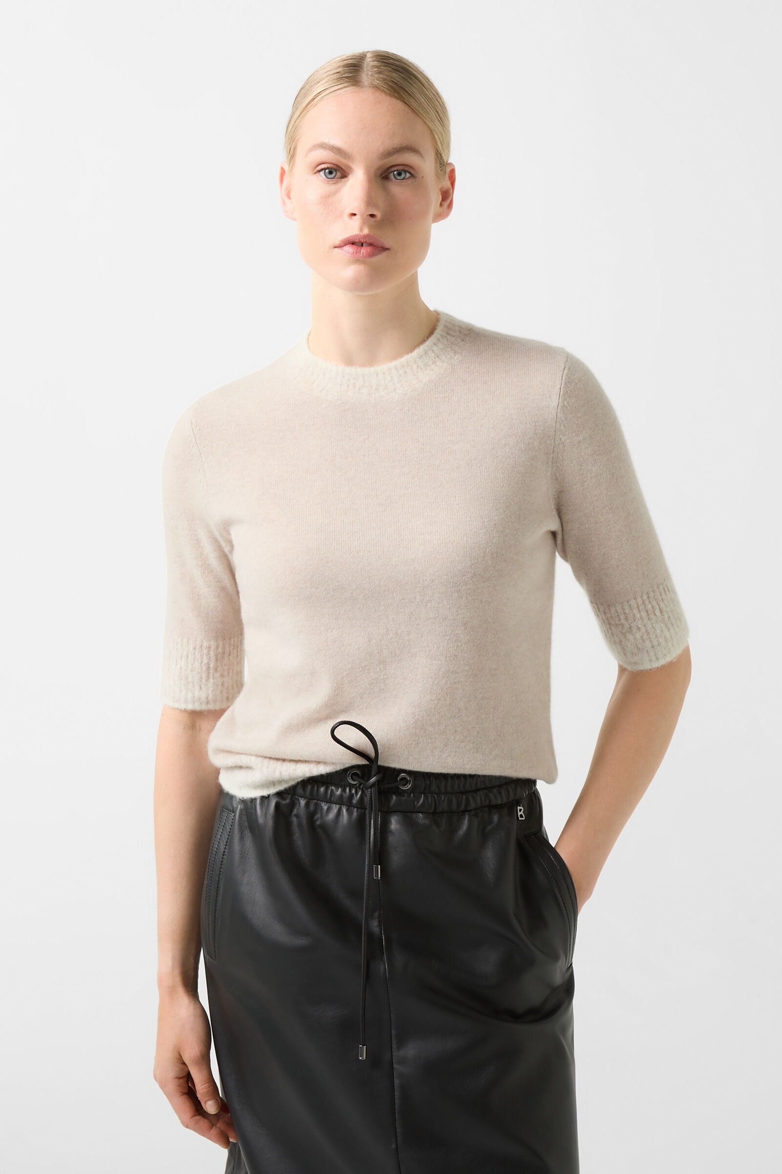 Luise knitted top in Sand - 2