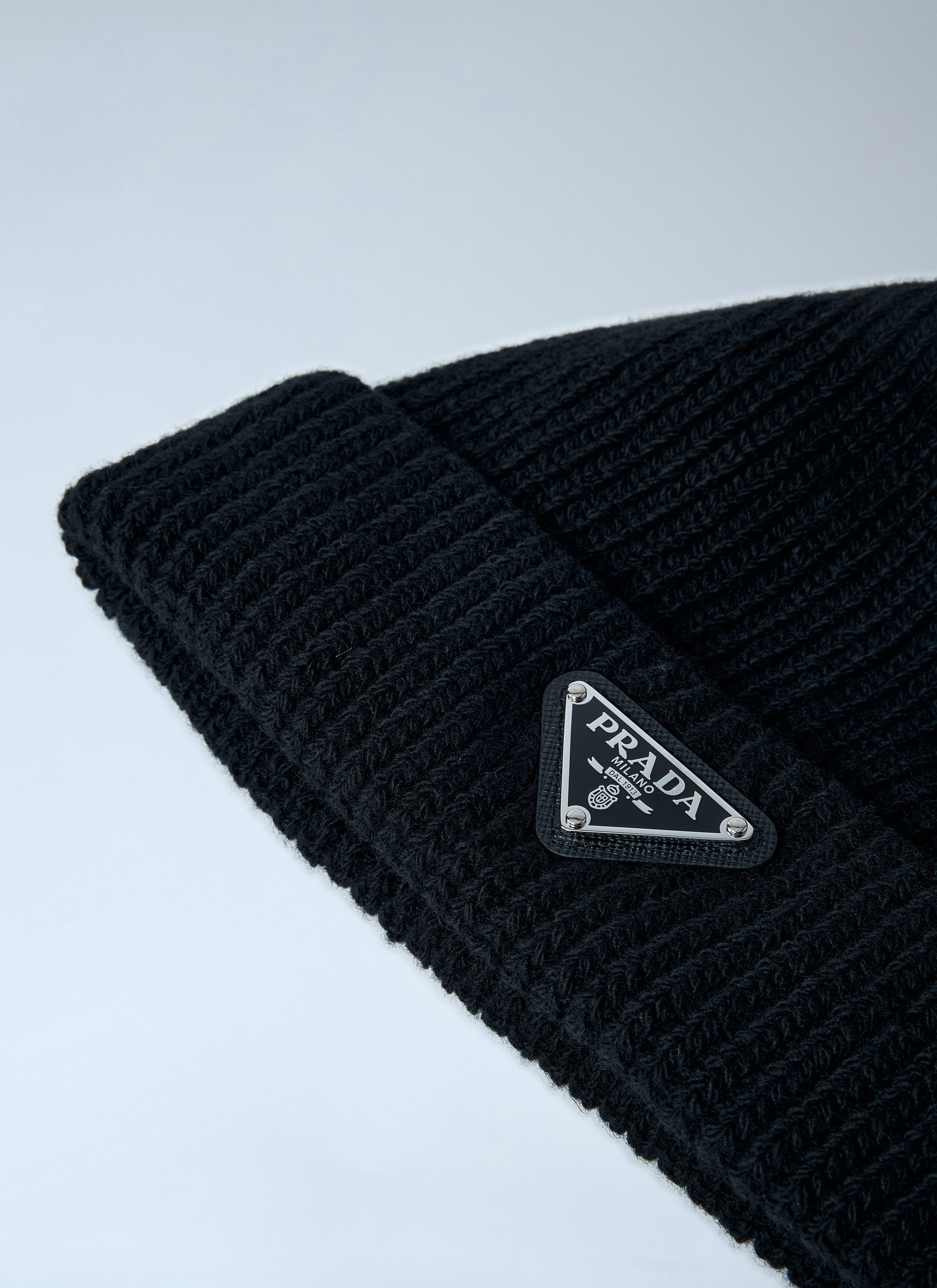 Prada Men Logo Motif Beanie Hat - 2