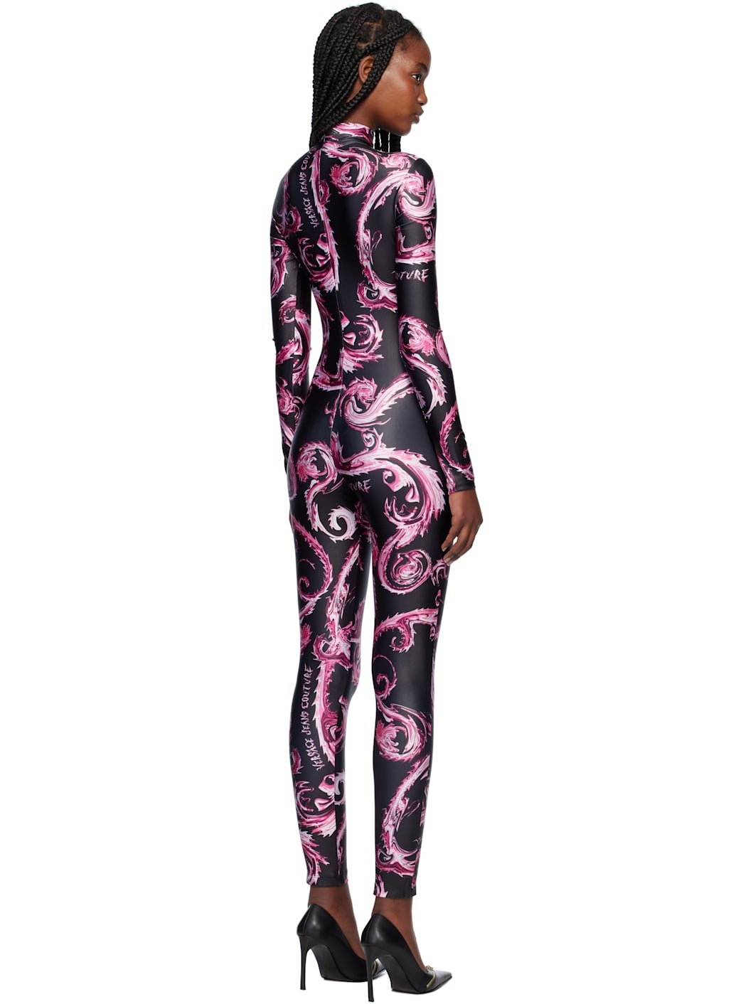 Black & Purple Chromo Couture Catsuit - 3