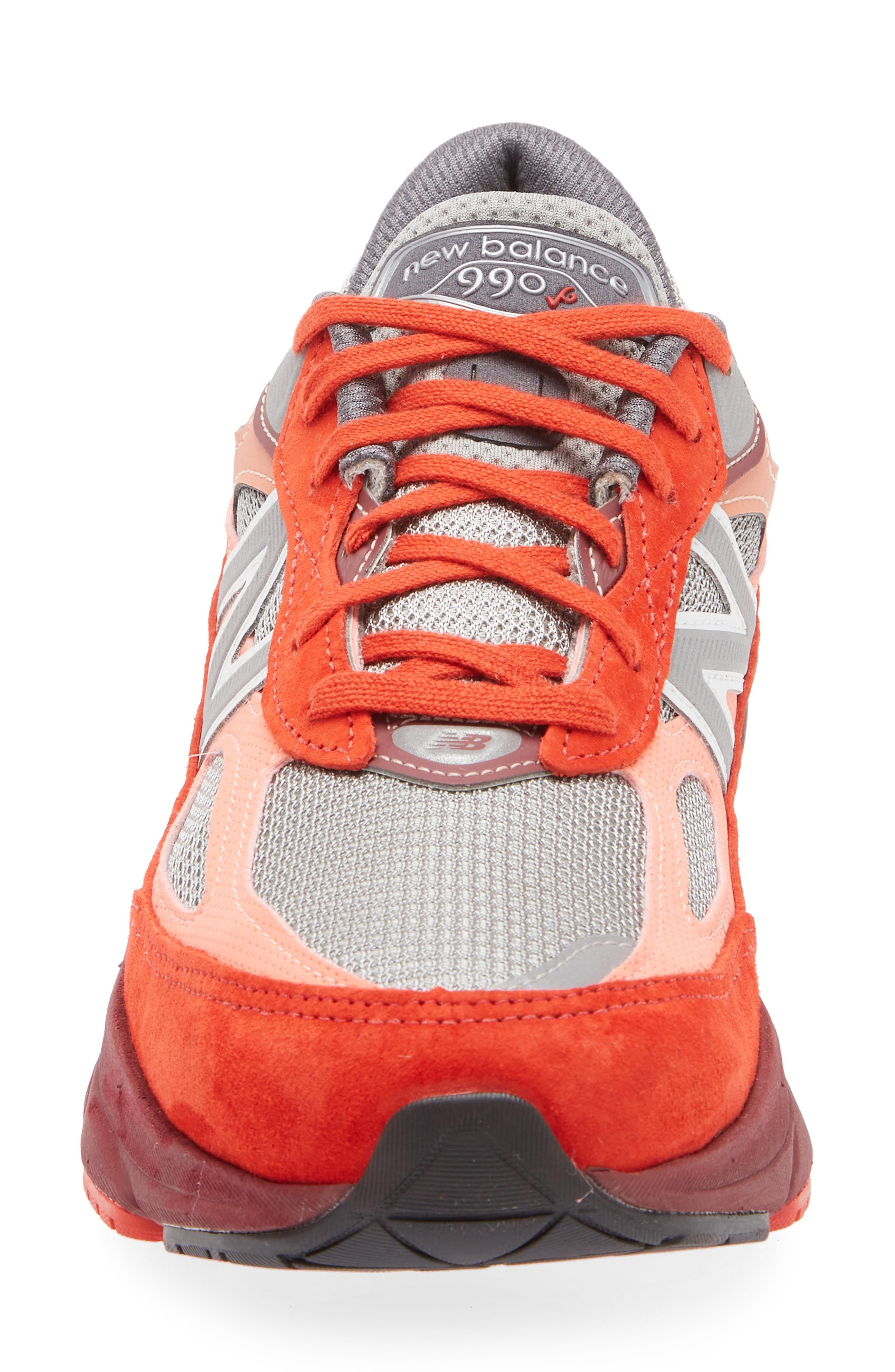 New Balance Gender Inclusive Made in USA 990 v6 Sneaker in Molten Lava/Monarch Burgundy at Nordstrom - 4