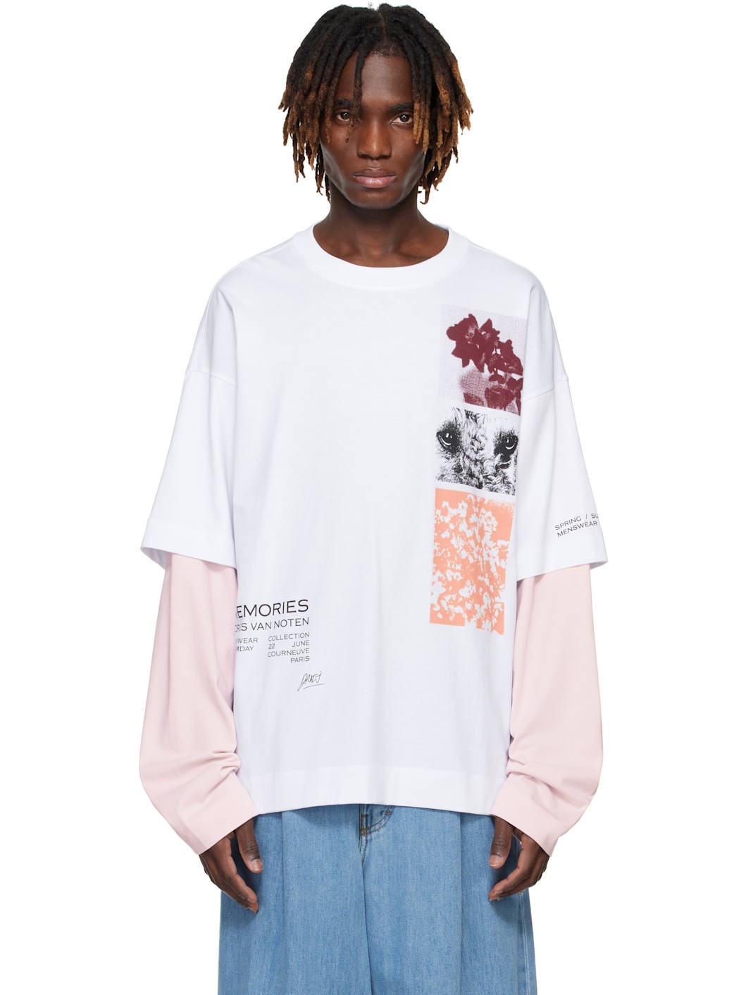 White Long Sleeve Show T-shirt - 1