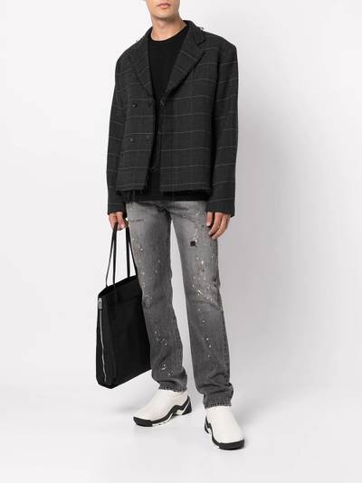 John Elliott Hem check-print blazer outlook