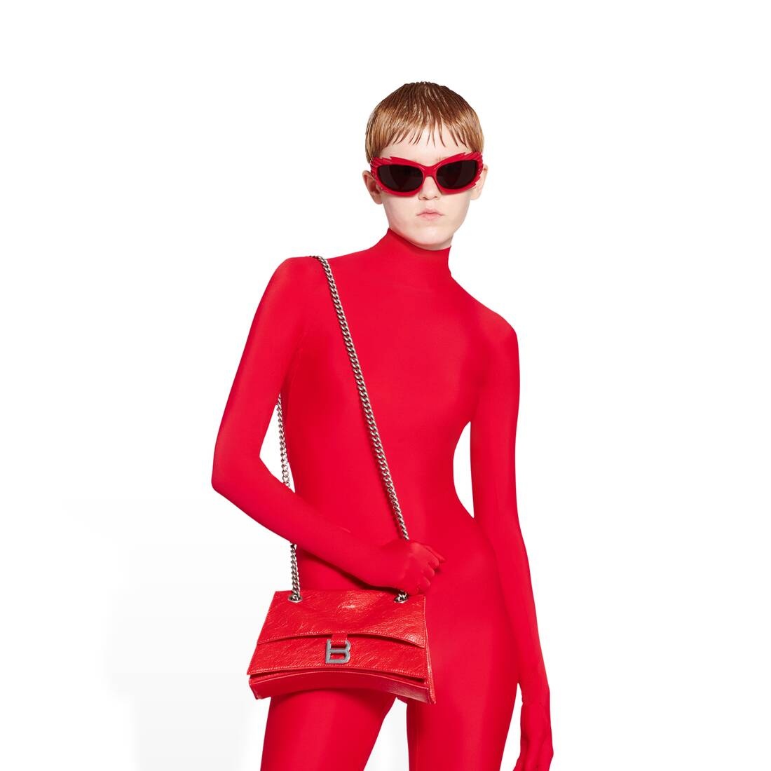 Women's Crush Small Chain Bag  in Red - 3