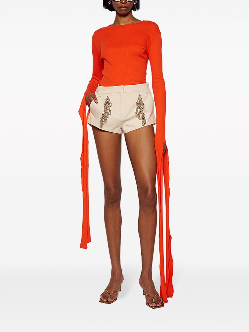 diotima Rider chain-detailed cotton shorts outlook