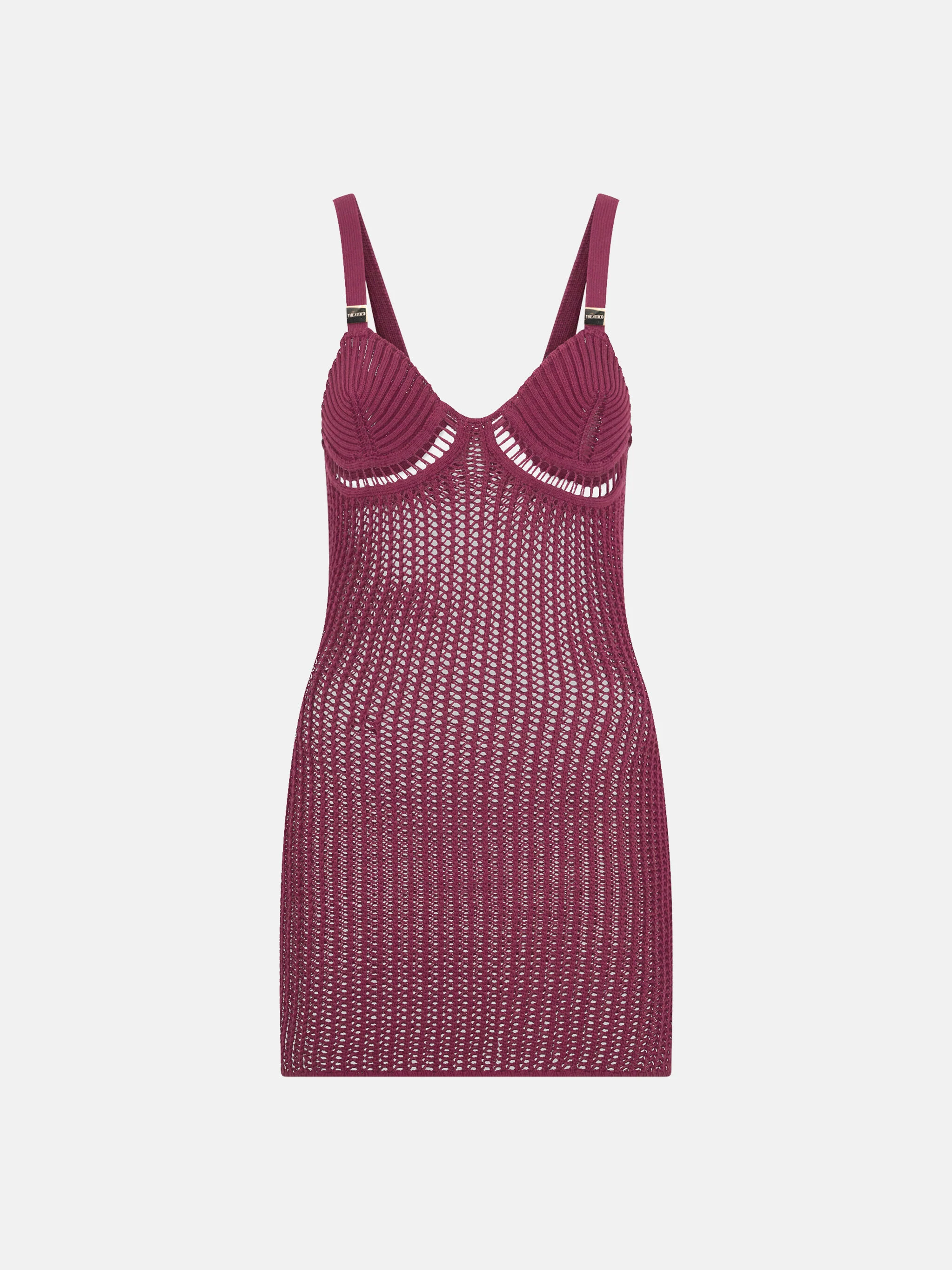 BURGUNDY MINI DRESS - 1