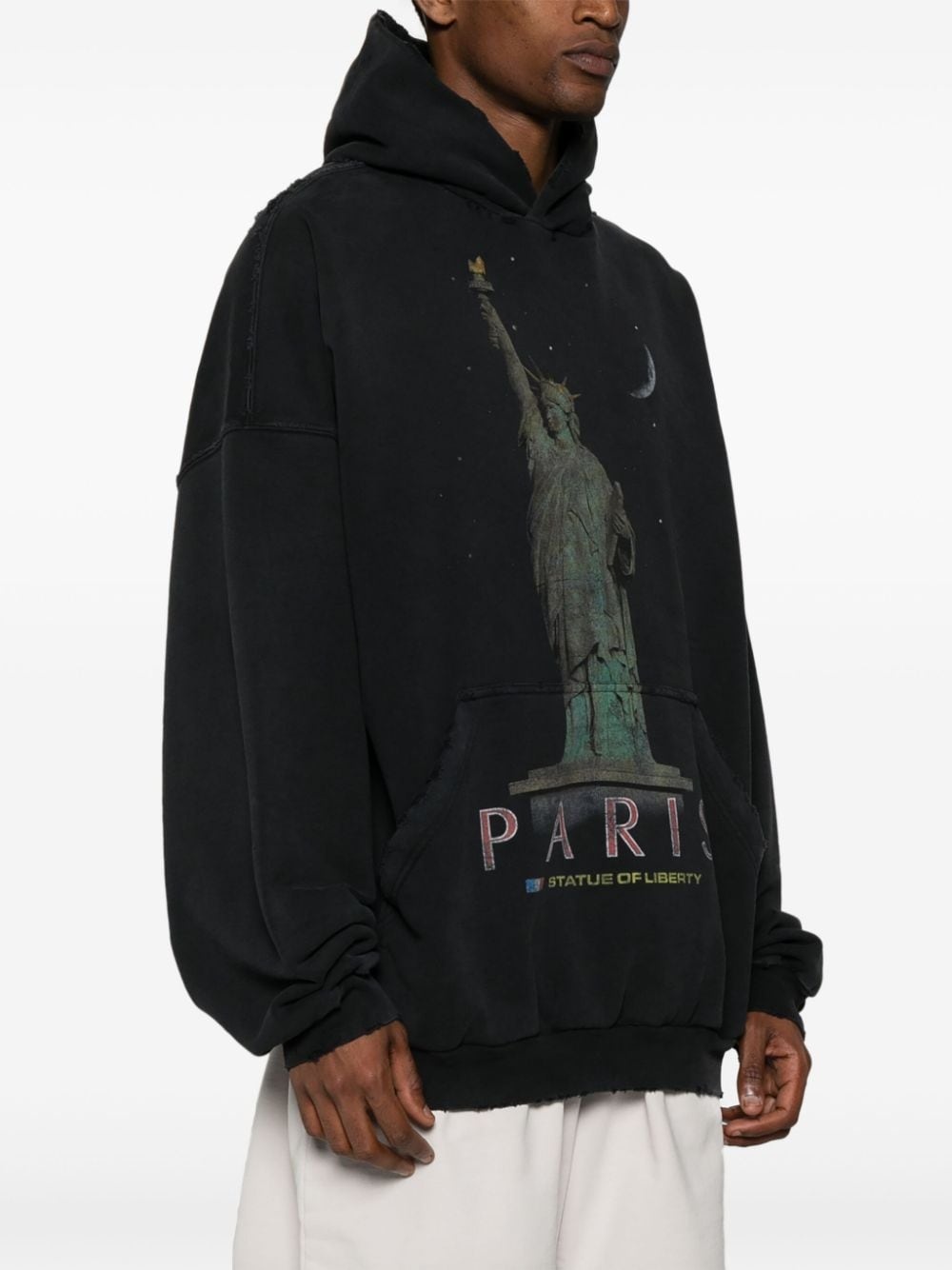 Paris Liberty distressed hoodie - 4
