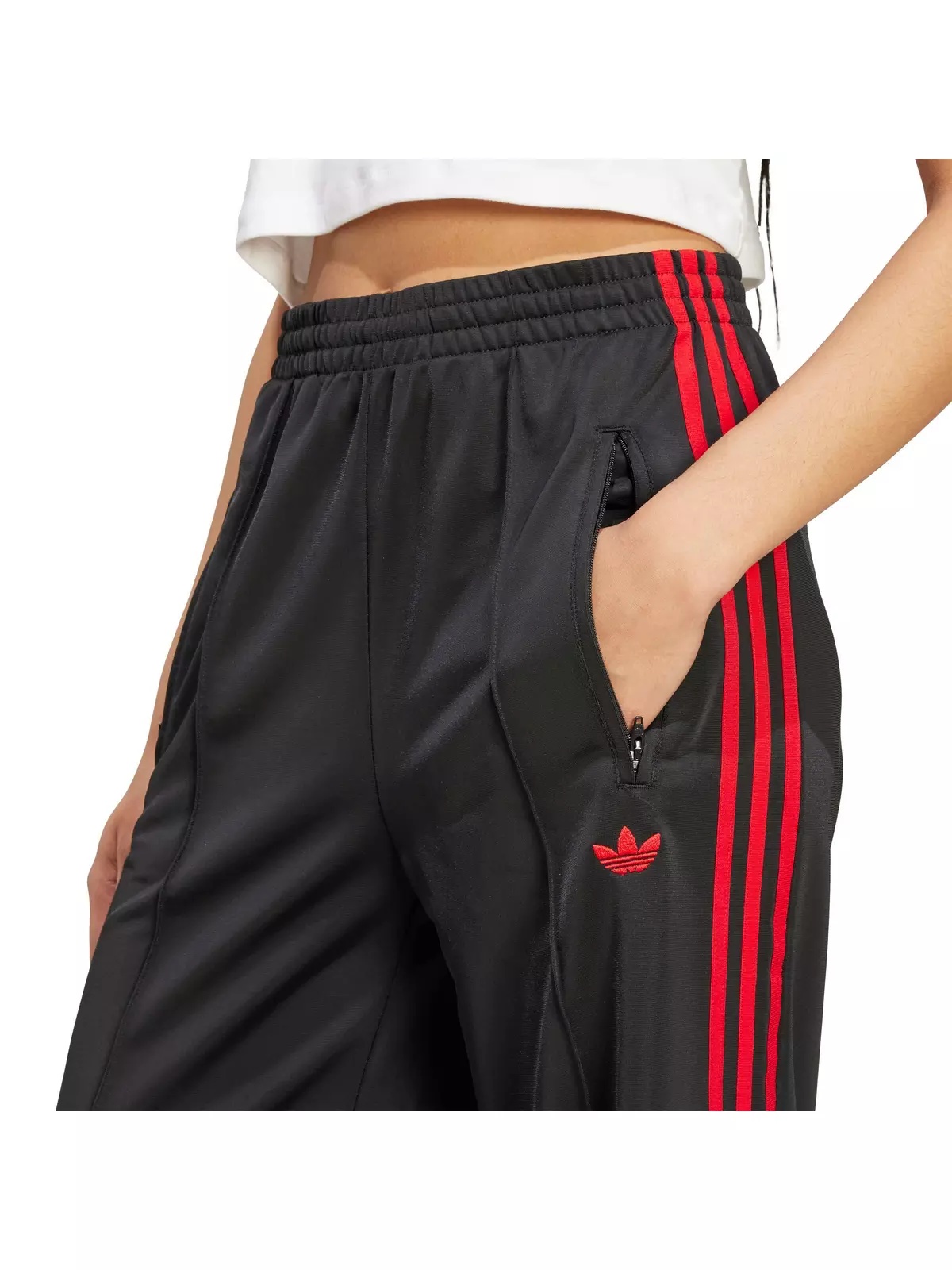 Originals Women's Adicolor Classic Firebird Loose Track Tracksuit Bottoms -Black/Red - 3