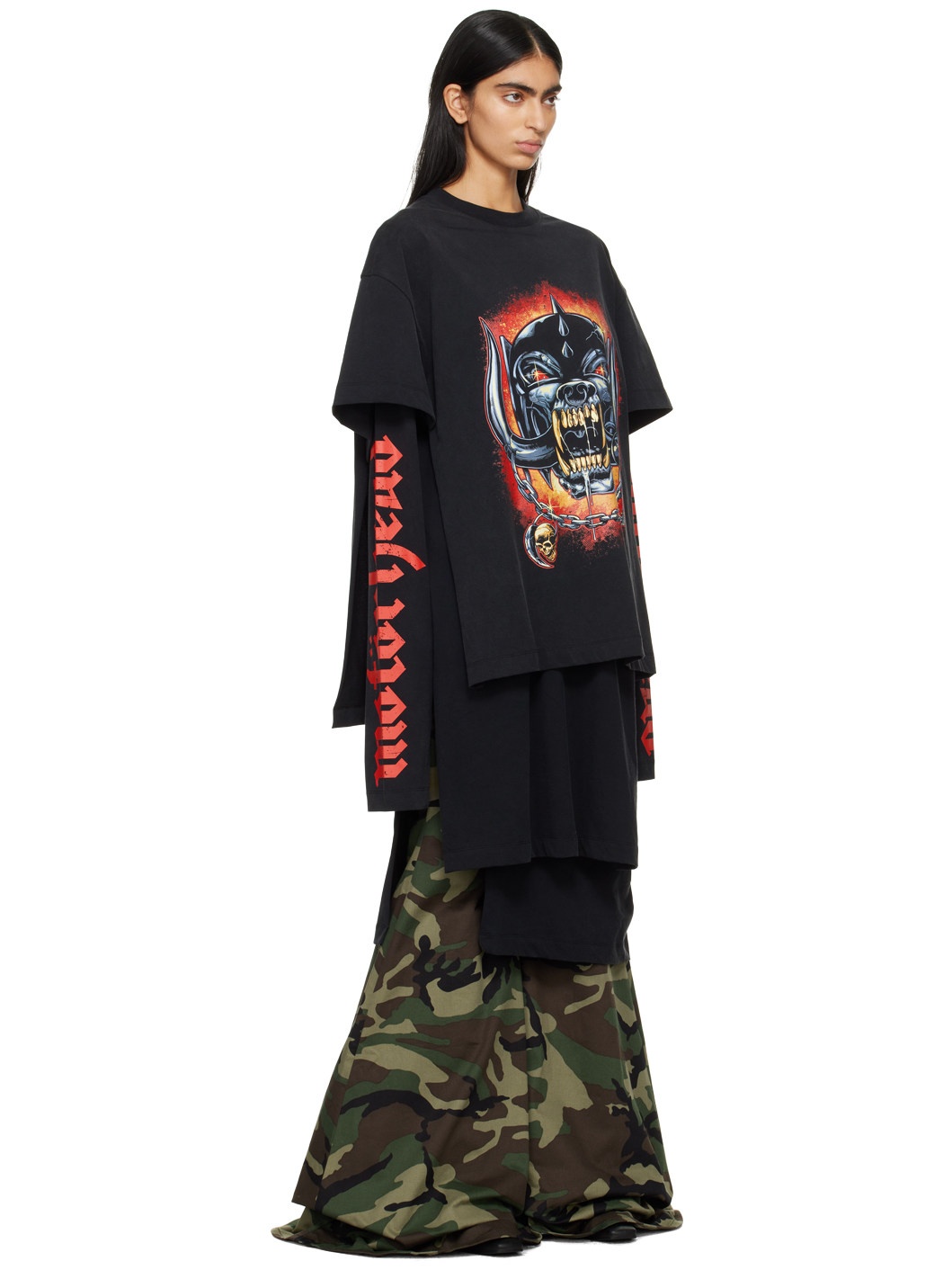 Black Motorhead Midi Dress - 2
