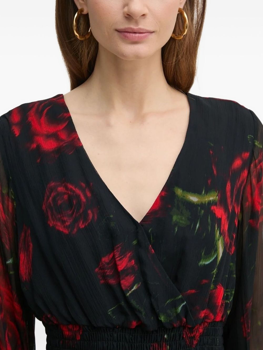v-neck blouse - 3