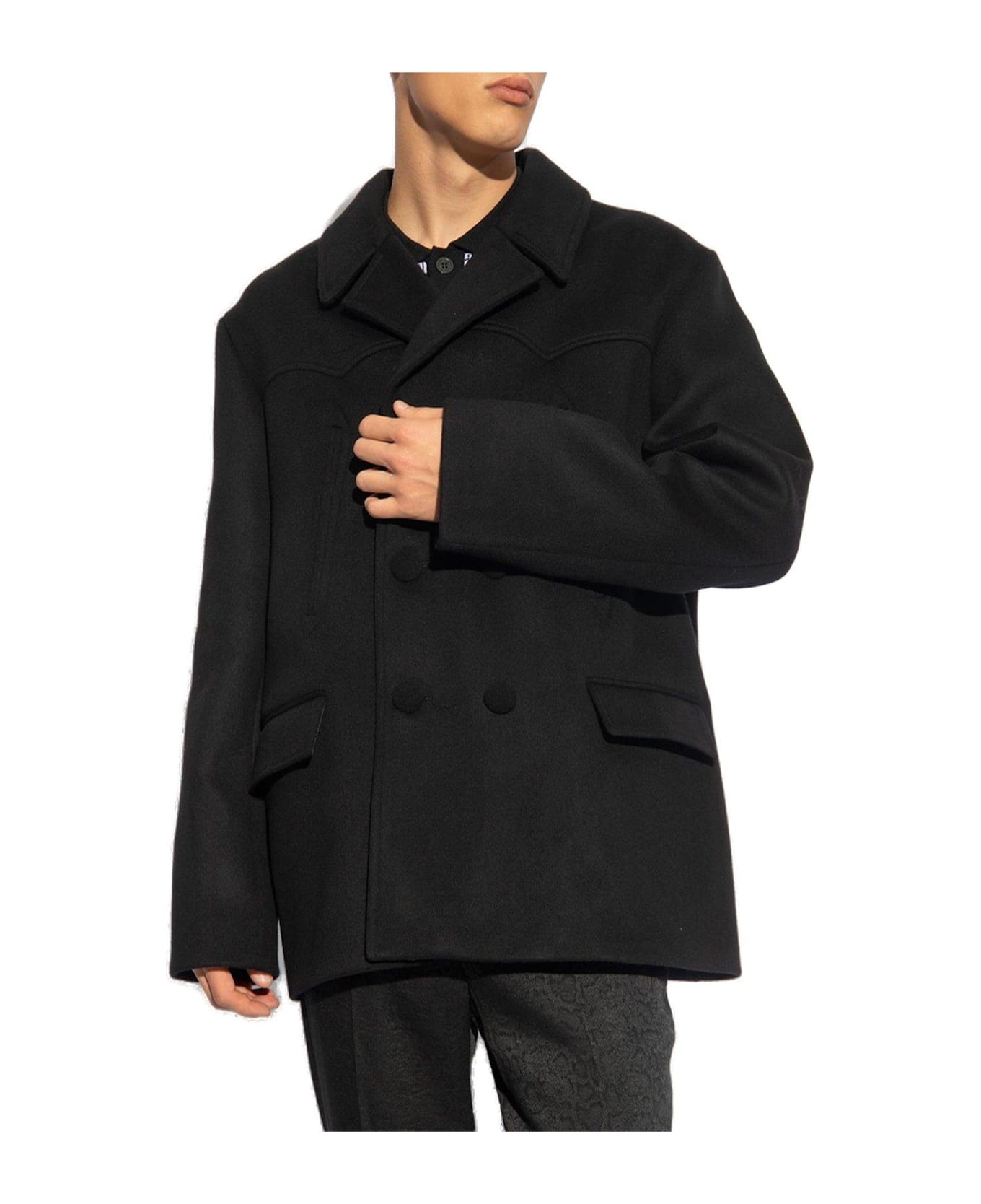 Double Breasted Short Coat - 2