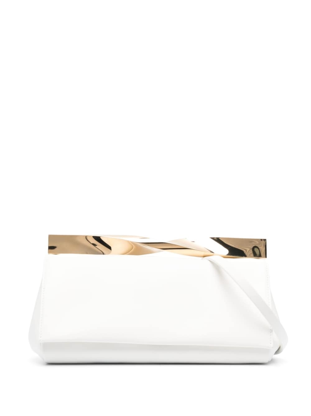 Twist leather clutch bag - 1