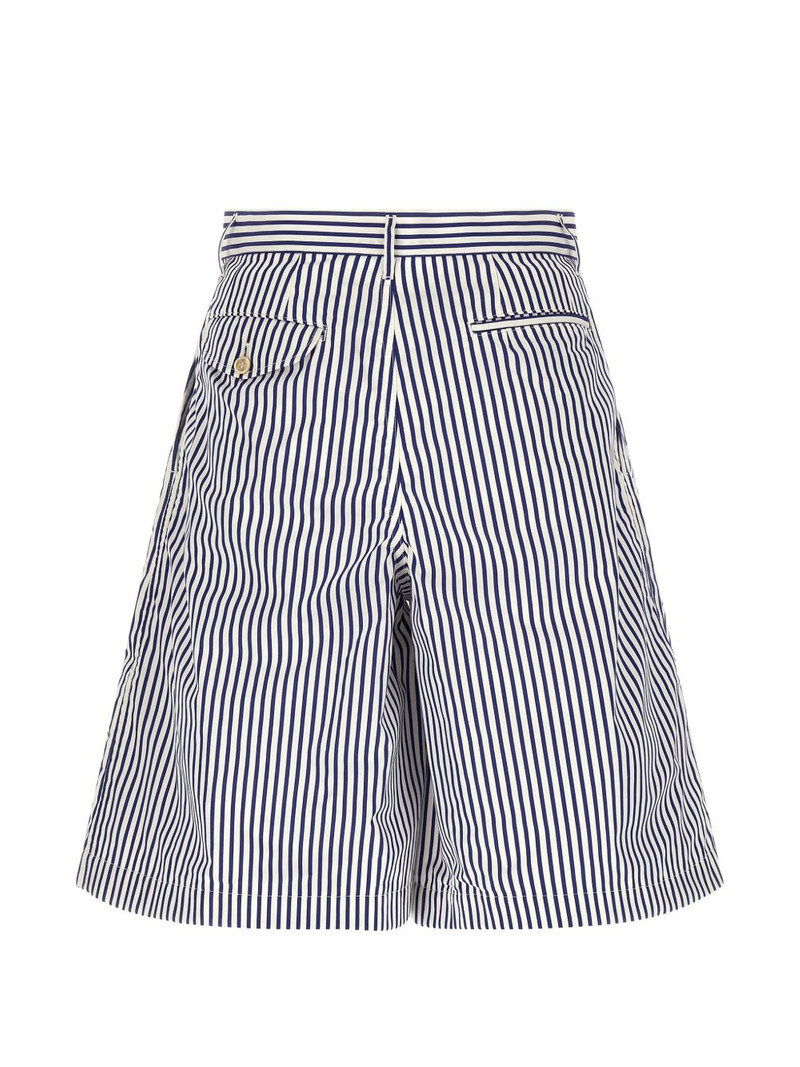 Comme des Garçons SHIRT striped-pattern pleated shorts outlook